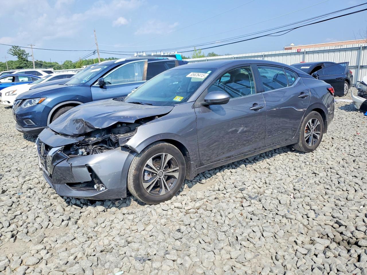 2021 Nissan Sentra Sv Серый vin: 3N1AB8CV9MY275806
