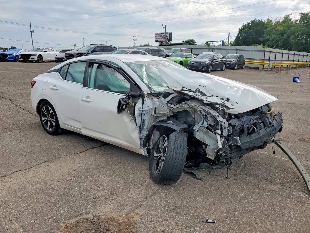 2021 Nissan Sentra Sv White vin: 3N1AB8CV9MY284957