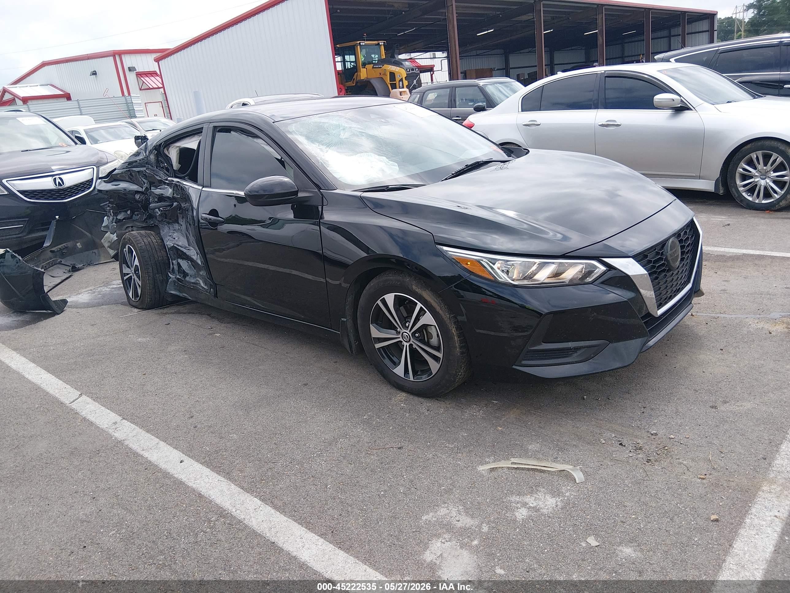 2022 Nissan Sentra Sv Xtronic Cvt Черный vin: 3N1AB8CV9NY316890