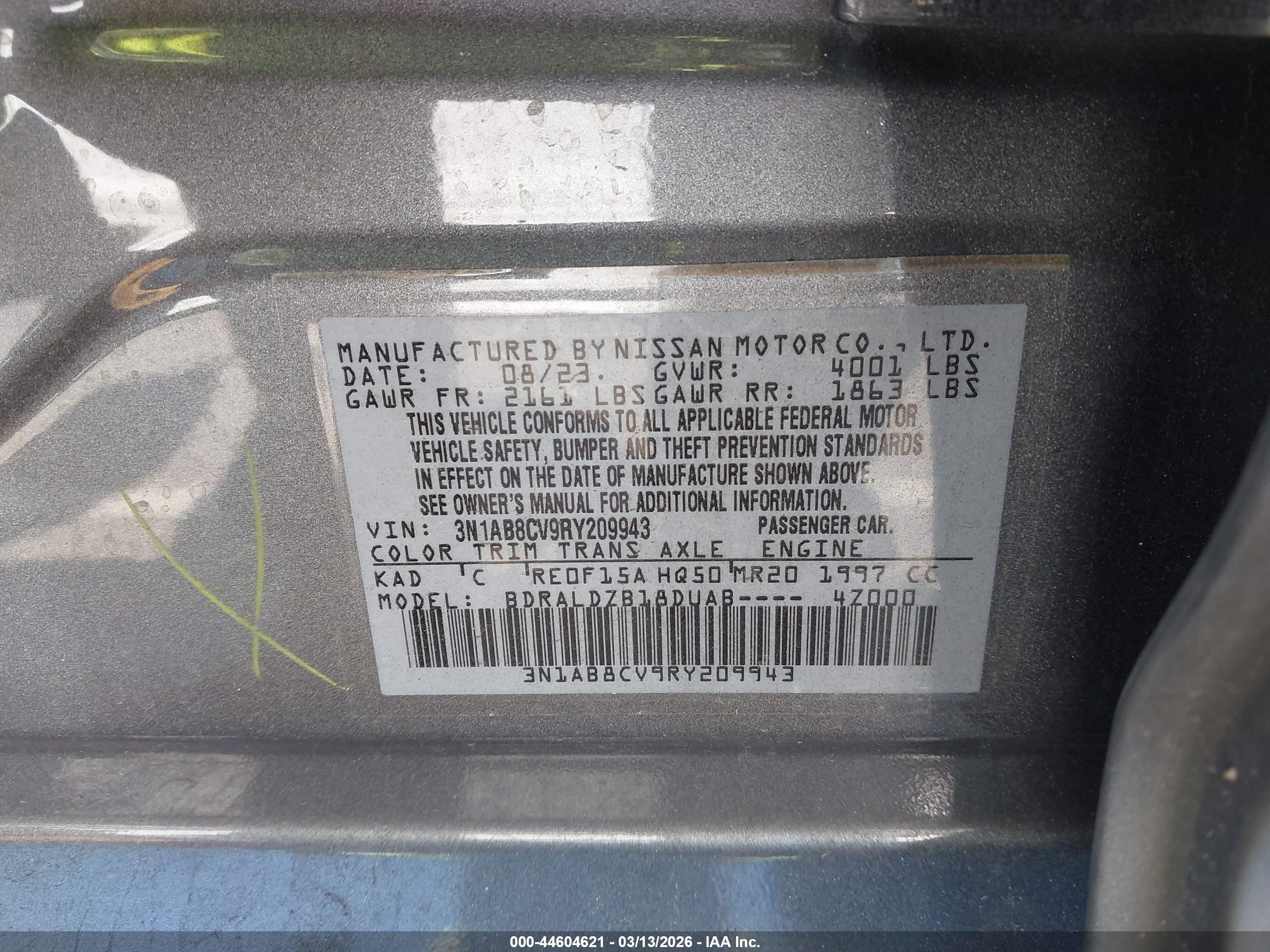 2024 Nissan Sentra Sv Xtronic Cvt Gray vin: 3N1AB8CV9RY209943