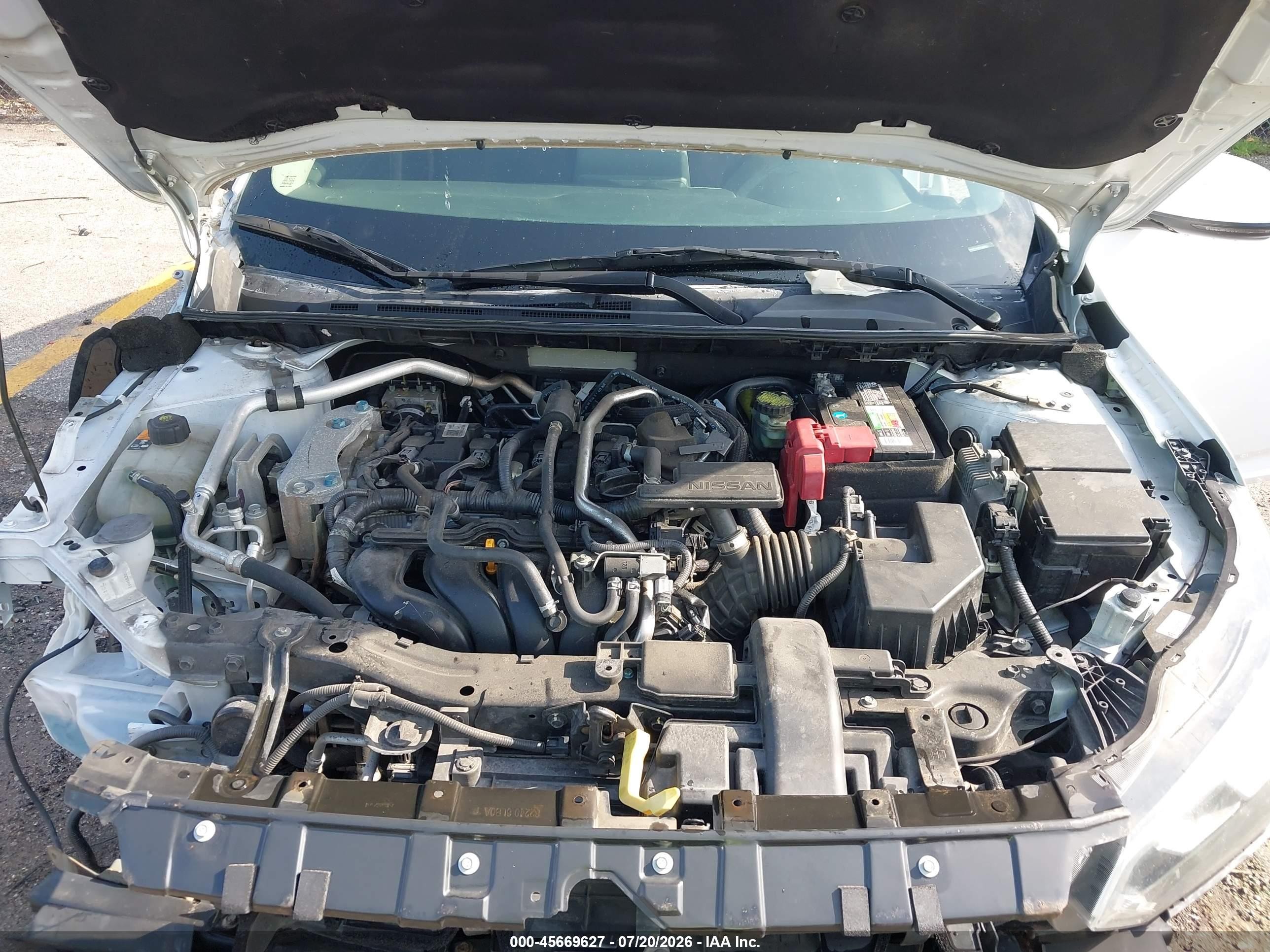 2020 Nissan Sentra Sv Xtronic Cvt White vin: 3N1AB8CVXLY220280