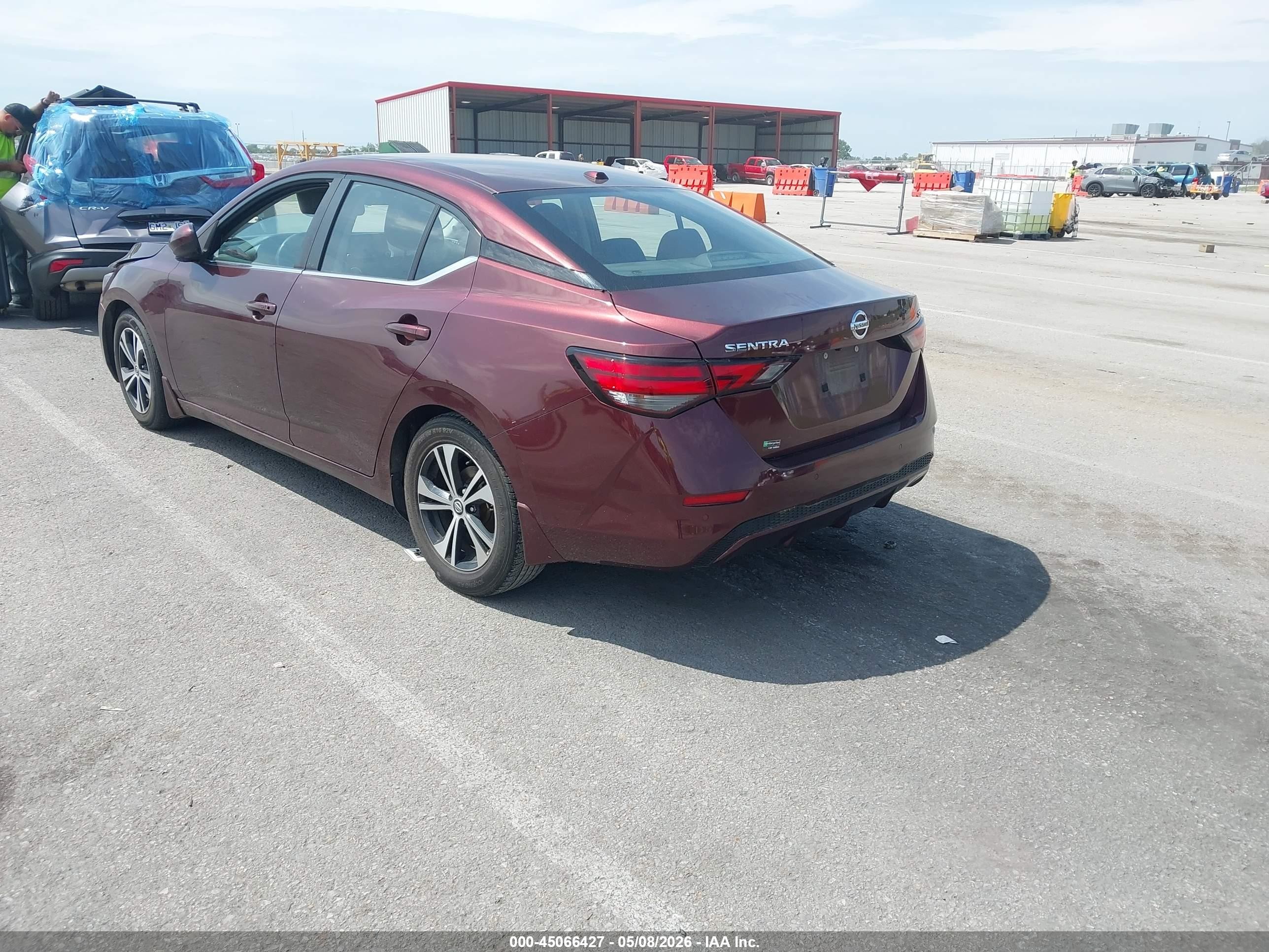 2021 Nissan Sentra Sv Xtronic Cvt Бордовый vin: 3N1AB8CVXMY213752