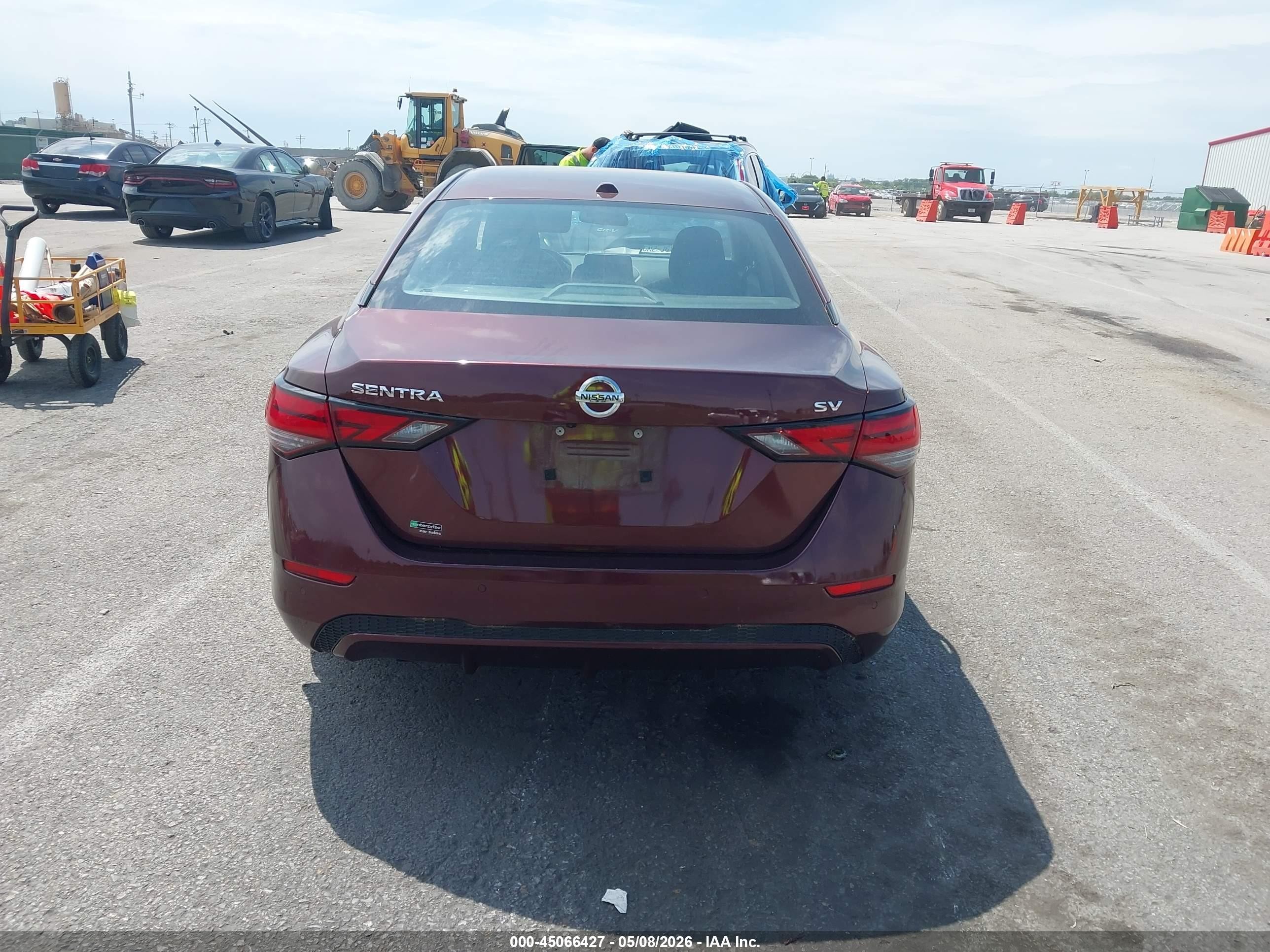 2021 Nissan Sentra Sv Xtronic Cvt Бордовый vin: 3N1AB8CVXMY213752