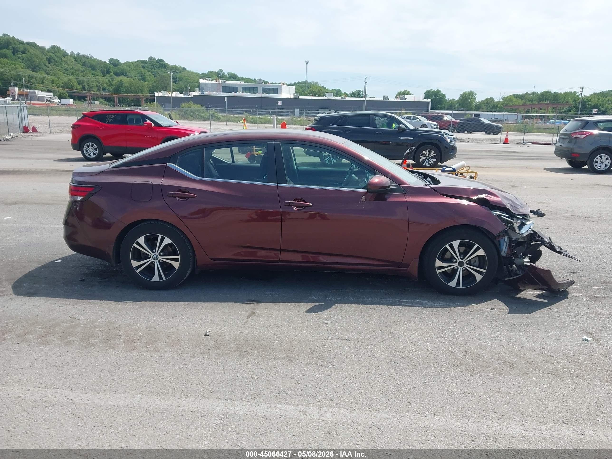 2021 Nissan Sentra Sv Xtronic Cvt Бордовый vin: 3N1AB8CVXMY213752