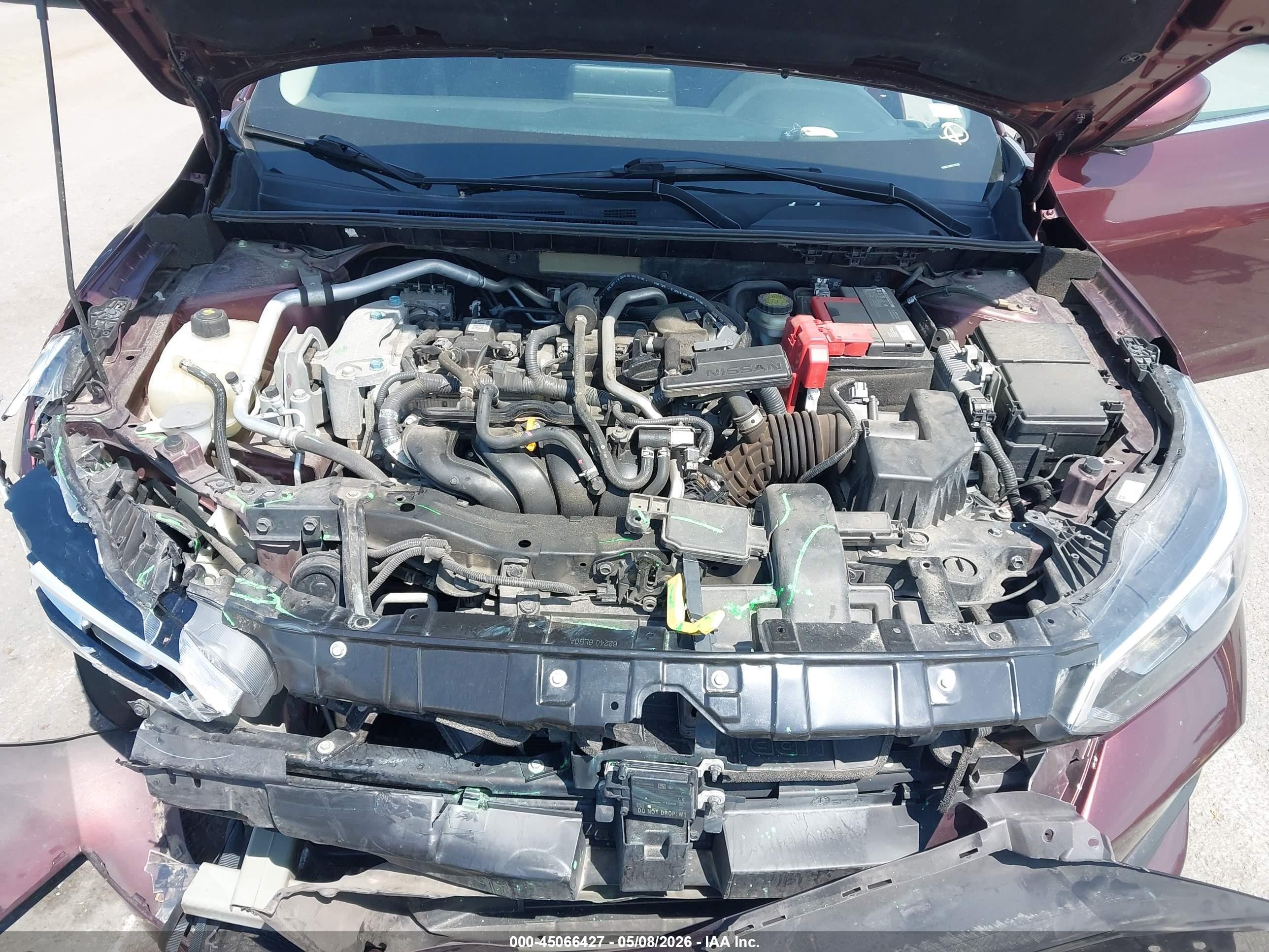 2021 Nissan Sentra Sv Xtronic Cvt Бордовый vin: 3N1AB8CVXMY213752