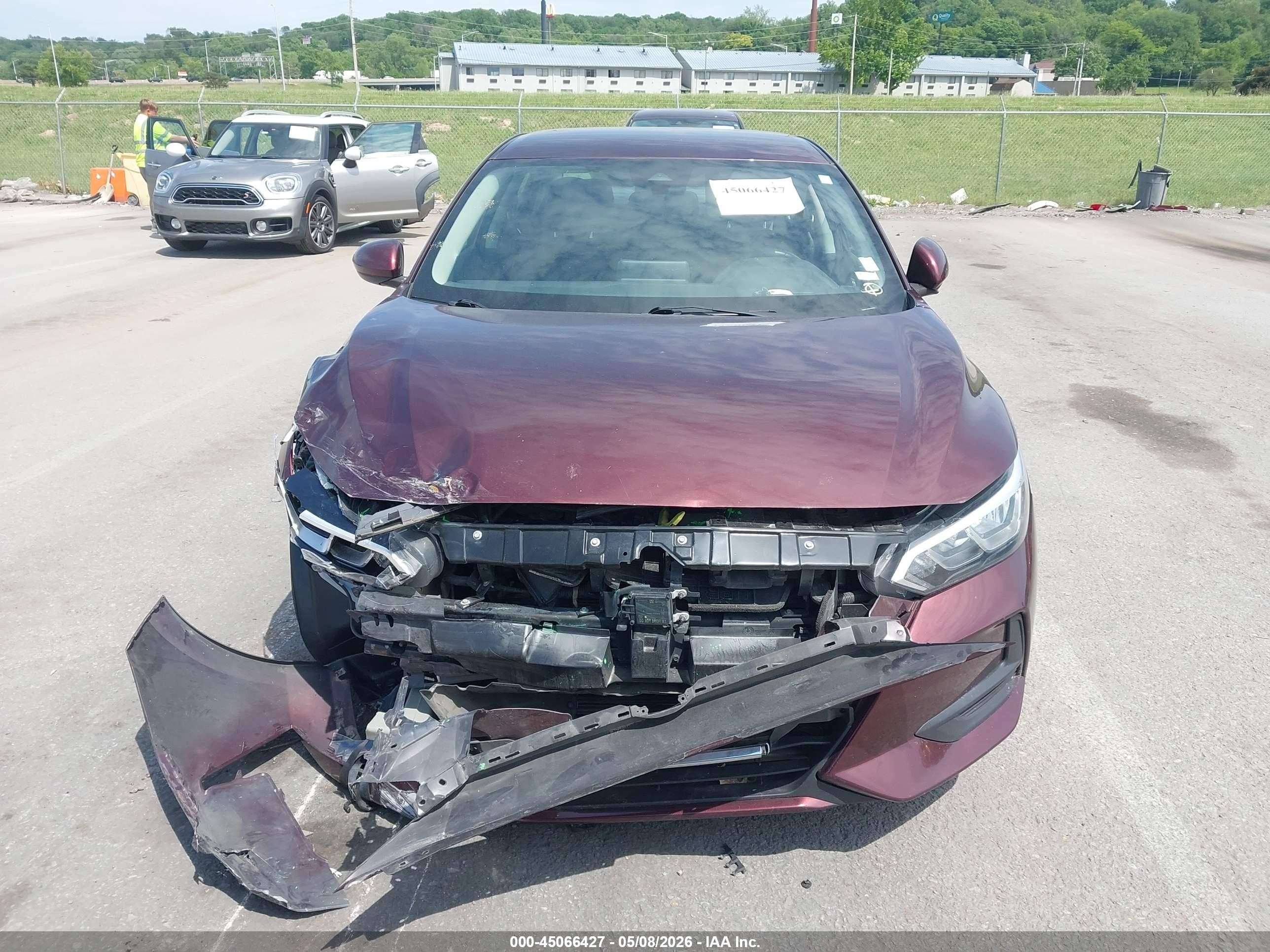2021 Nissan Sentra Sv Xtronic Cvt Бордовый vin: 3N1AB8CVXMY213752