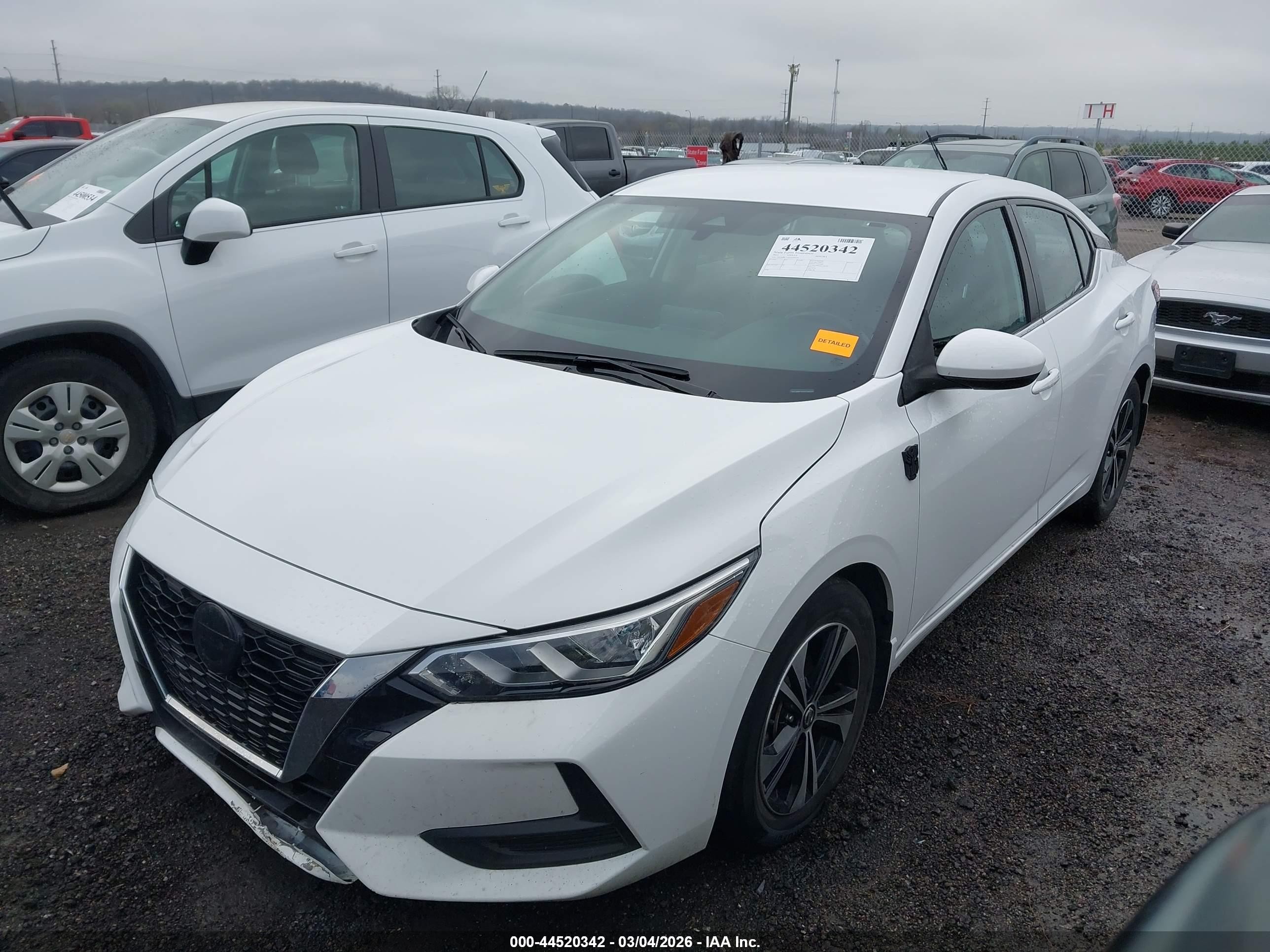 2022 Nissan Sentra Sv Xtronic Cvt Белый vin: 3N1AB8CVXNY246123
