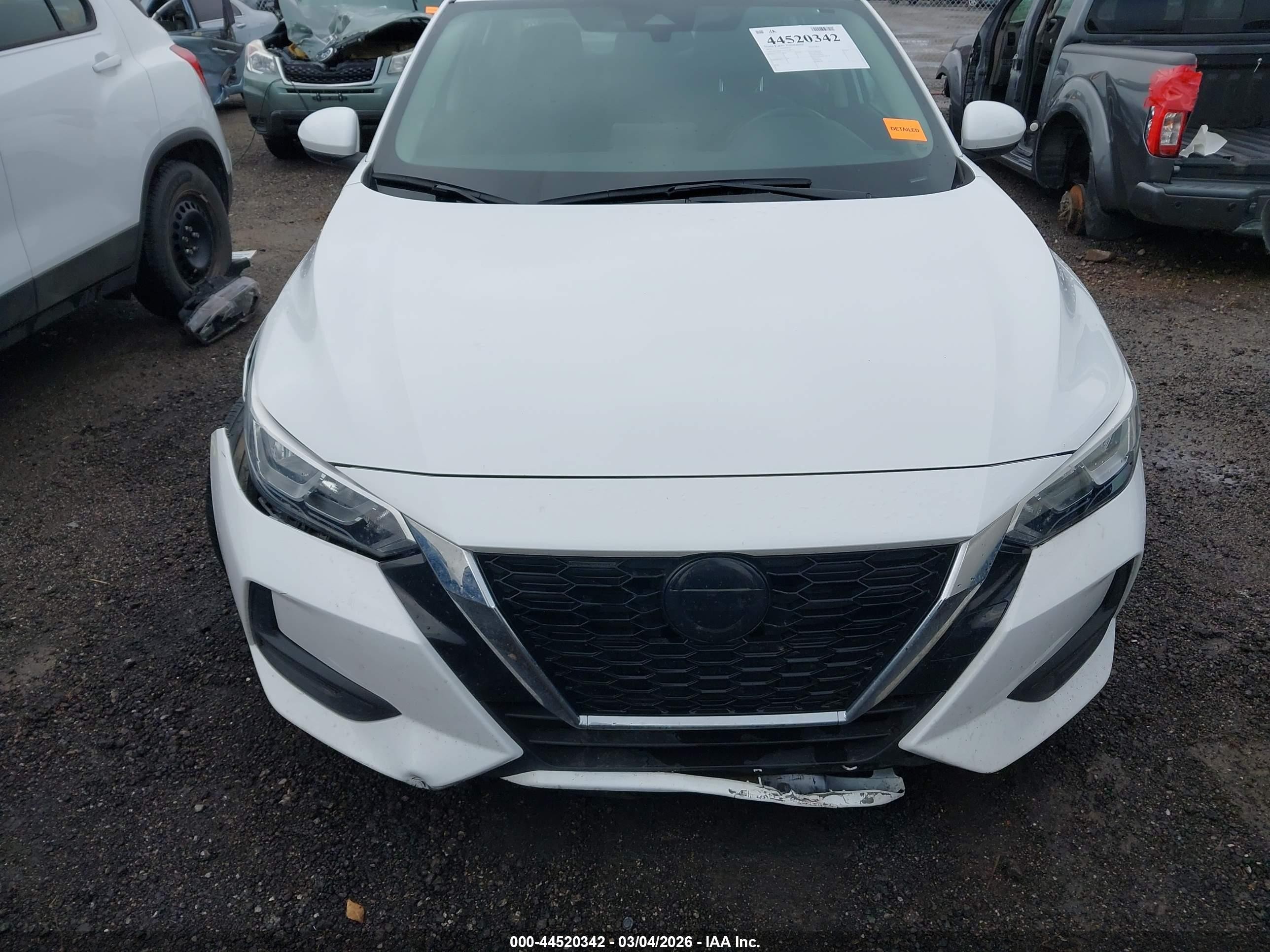2022 Nissan Sentra Sv Xtronic Cvt Белый vin: 3N1AB8CVXNY246123
