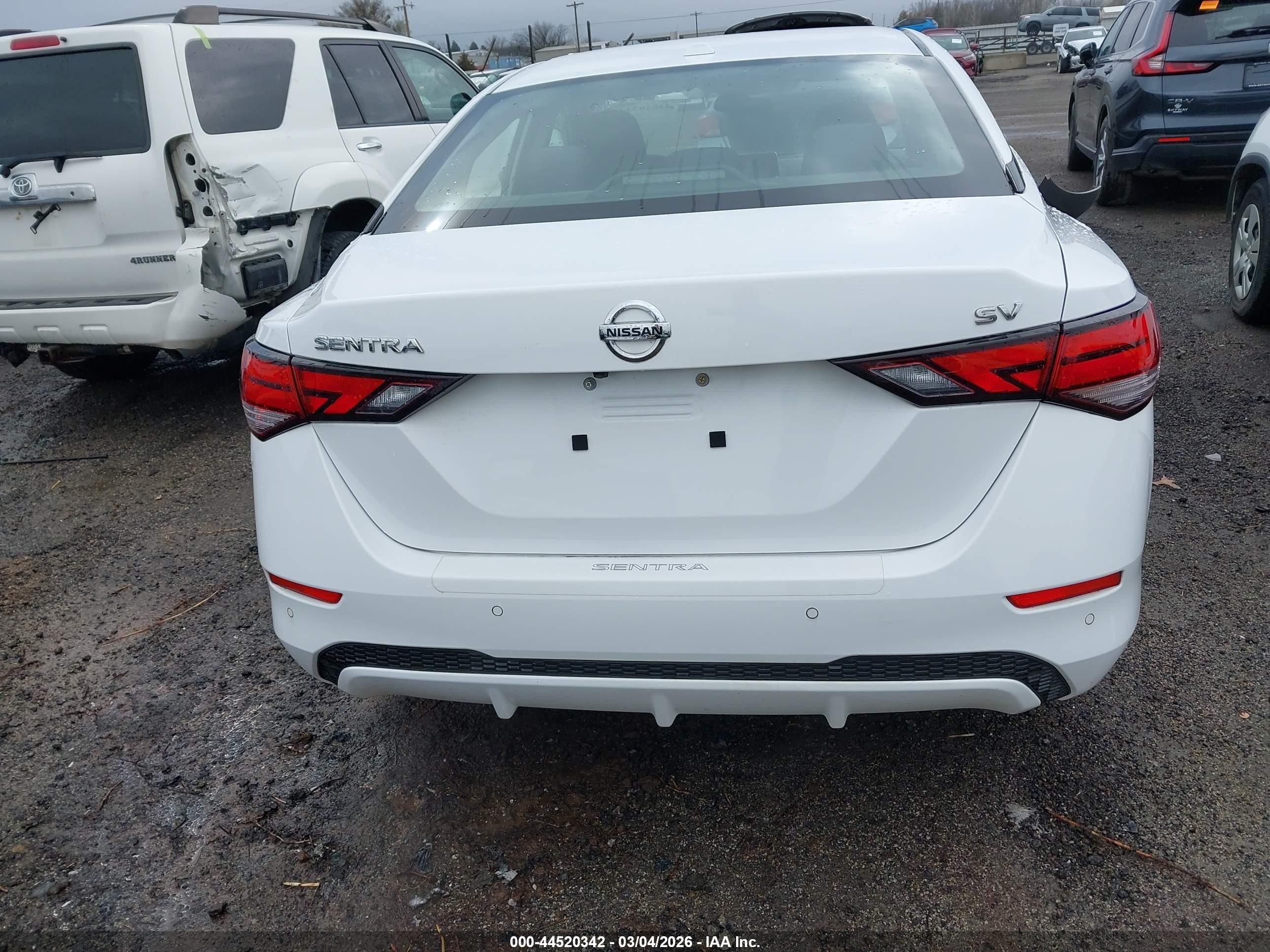2022 Nissan Sentra Sv Xtronic Cvt Белый vin: 3N1AB8CVXNY246123