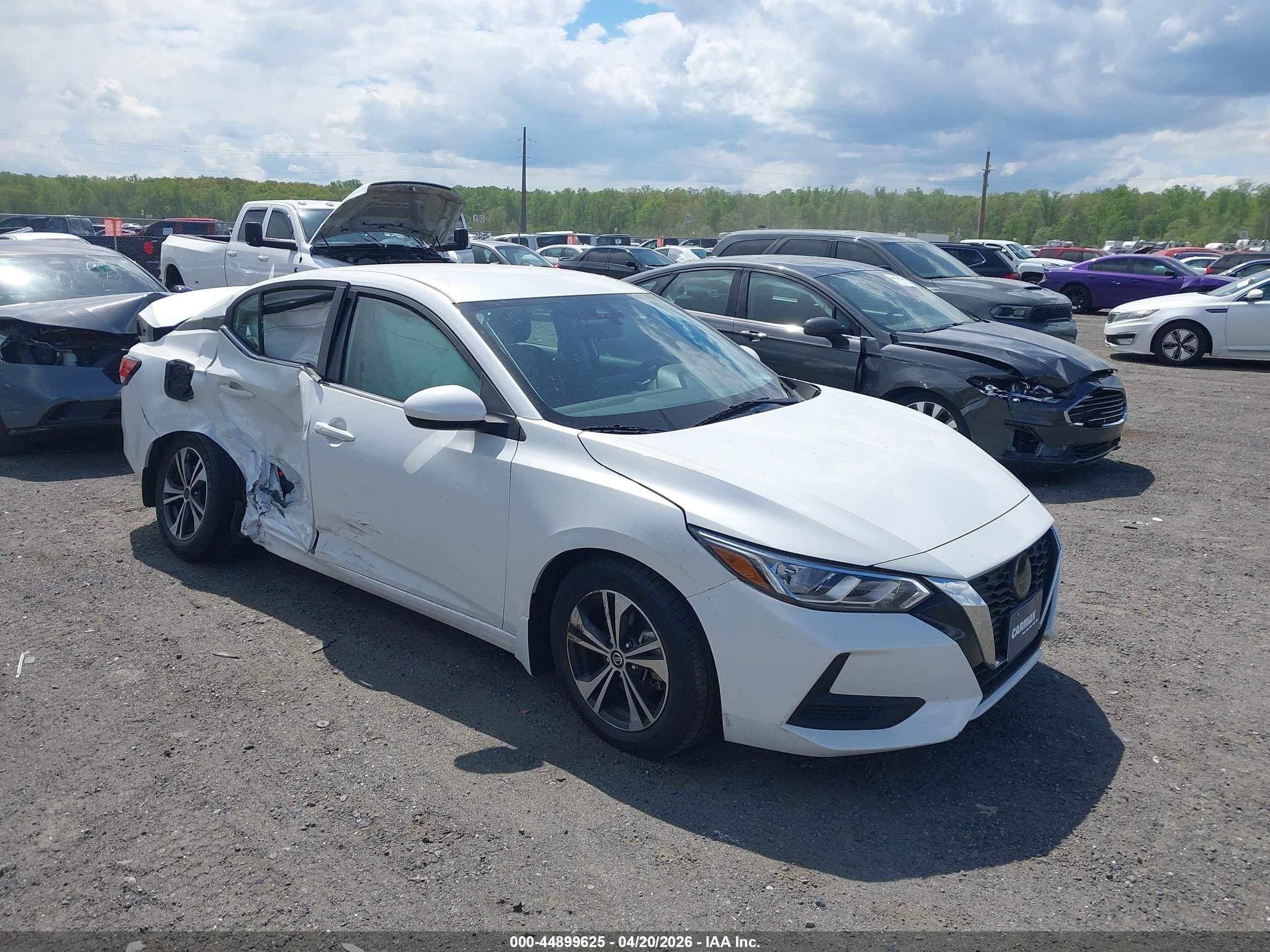 2023 Nissan Sentra Sv Xtronic Cvt White vin: 3N1AB8CVXPY235741