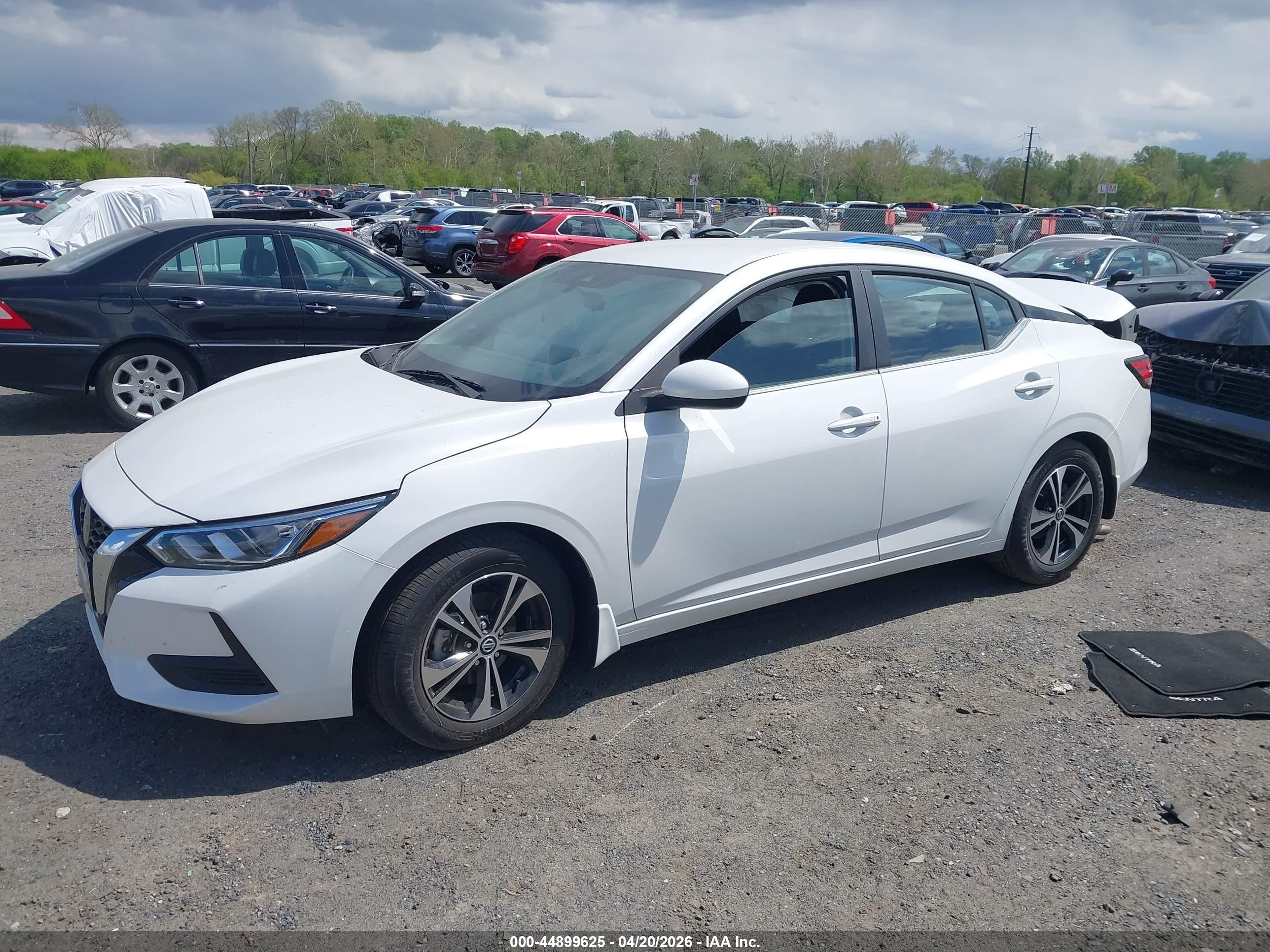 2023 Nissan Sentra Sv Xtronic Cvt Белый vin: 3N1AB8CVXPY235741