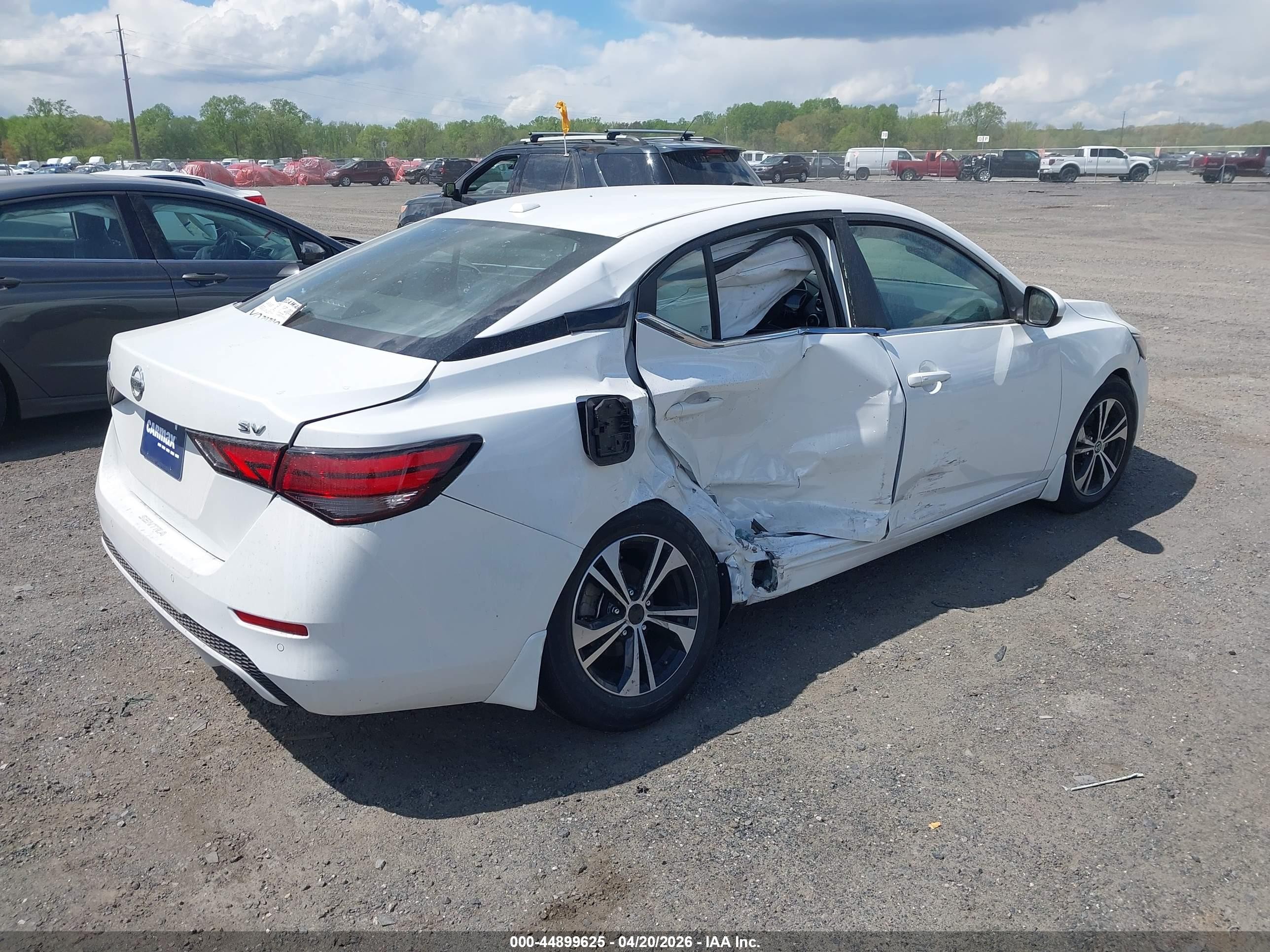 2023 Nissan Sentra Sv Xtronic Cvt Белый vin: 3N1AB8CVXPY235741