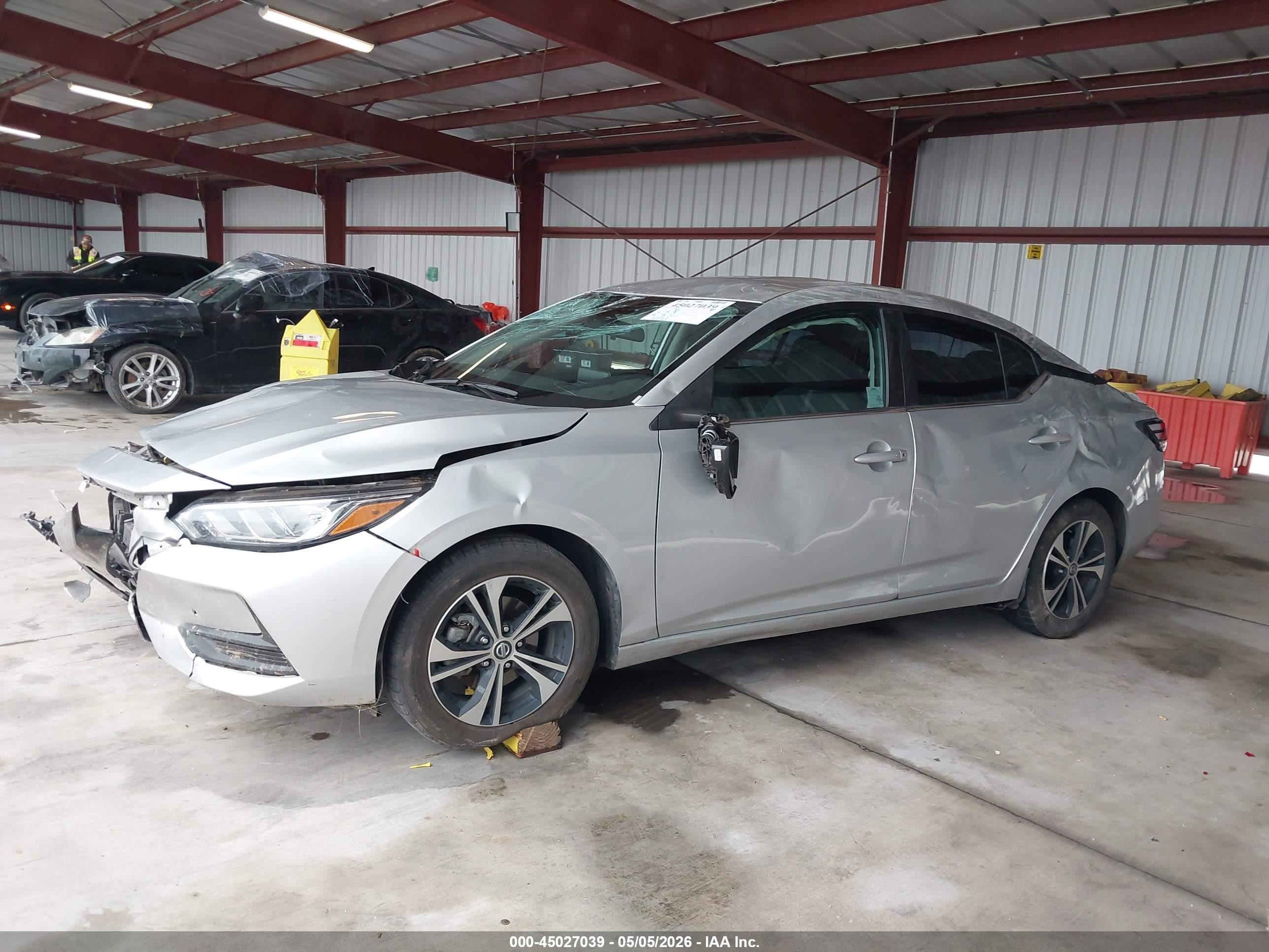 2023 Nissan Sentra Sv Xtronic Cvt Серебряный vin: 3N1AB8CVXPY303214