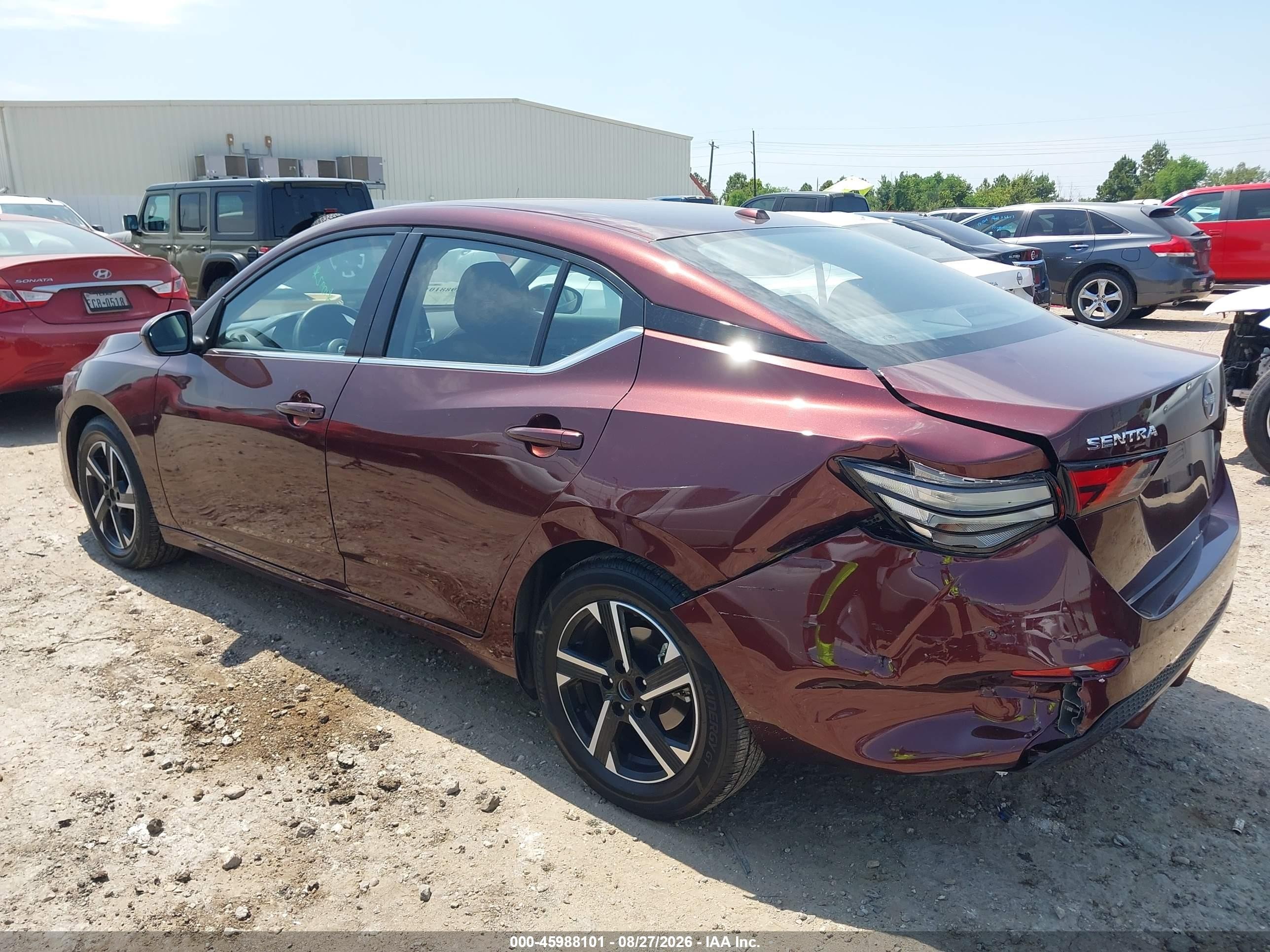 2025 Nissan Sentra Sv Red vin: 3N1AB8CVXSY389858