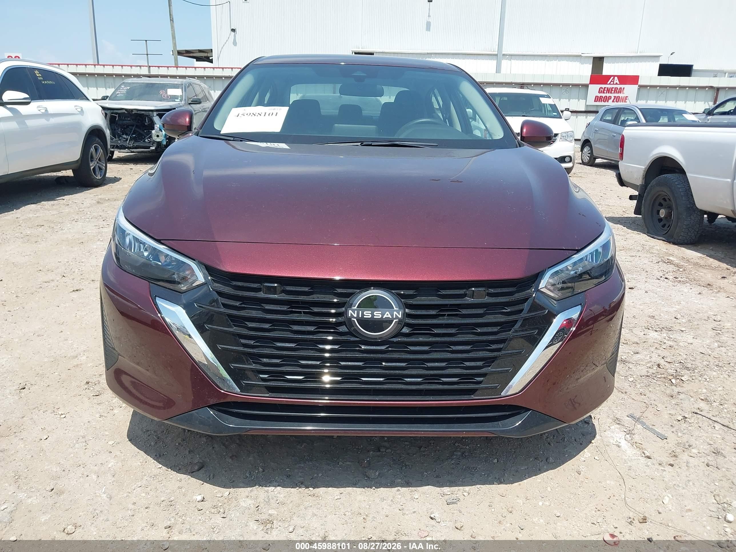 2025 Nissan Sentra Sv Red vin: 3N1AB8CVXSY389858