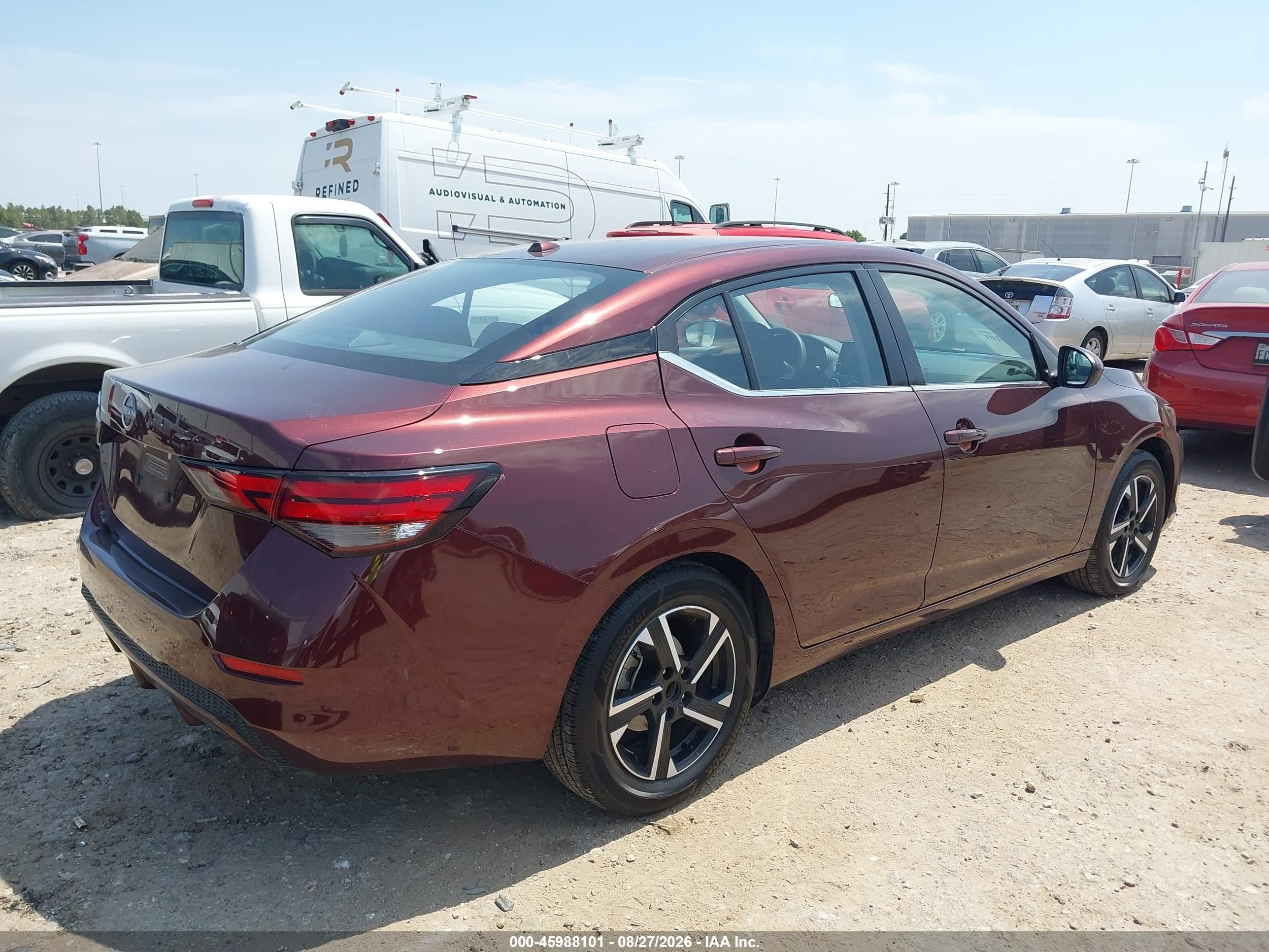 2025 Nissan Sentra Sv Red vin: 3N1AB8CVXSY389858