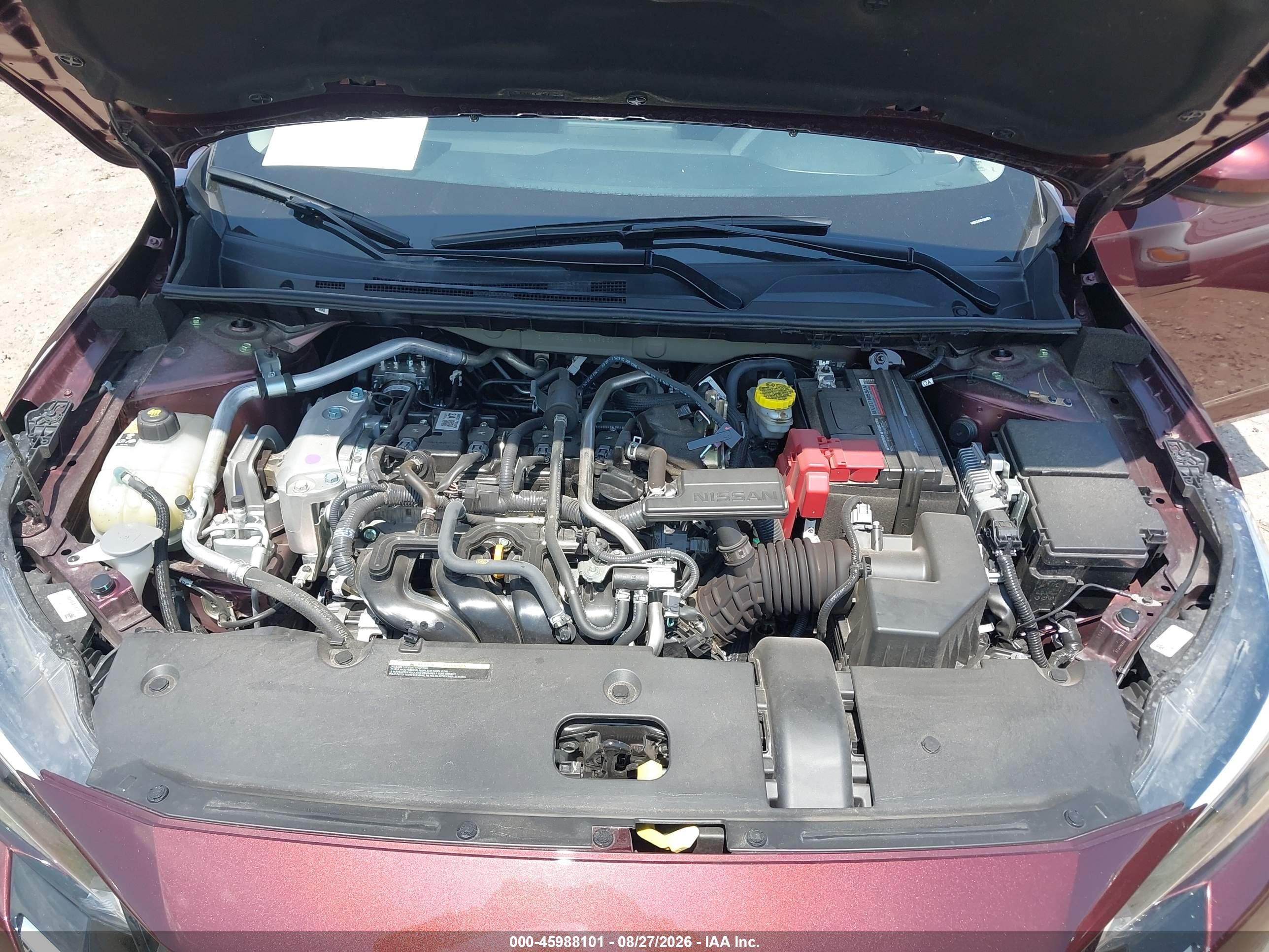 2025 Nissan Sentra Sv Red vin: 3N1AB8CVXSY389858