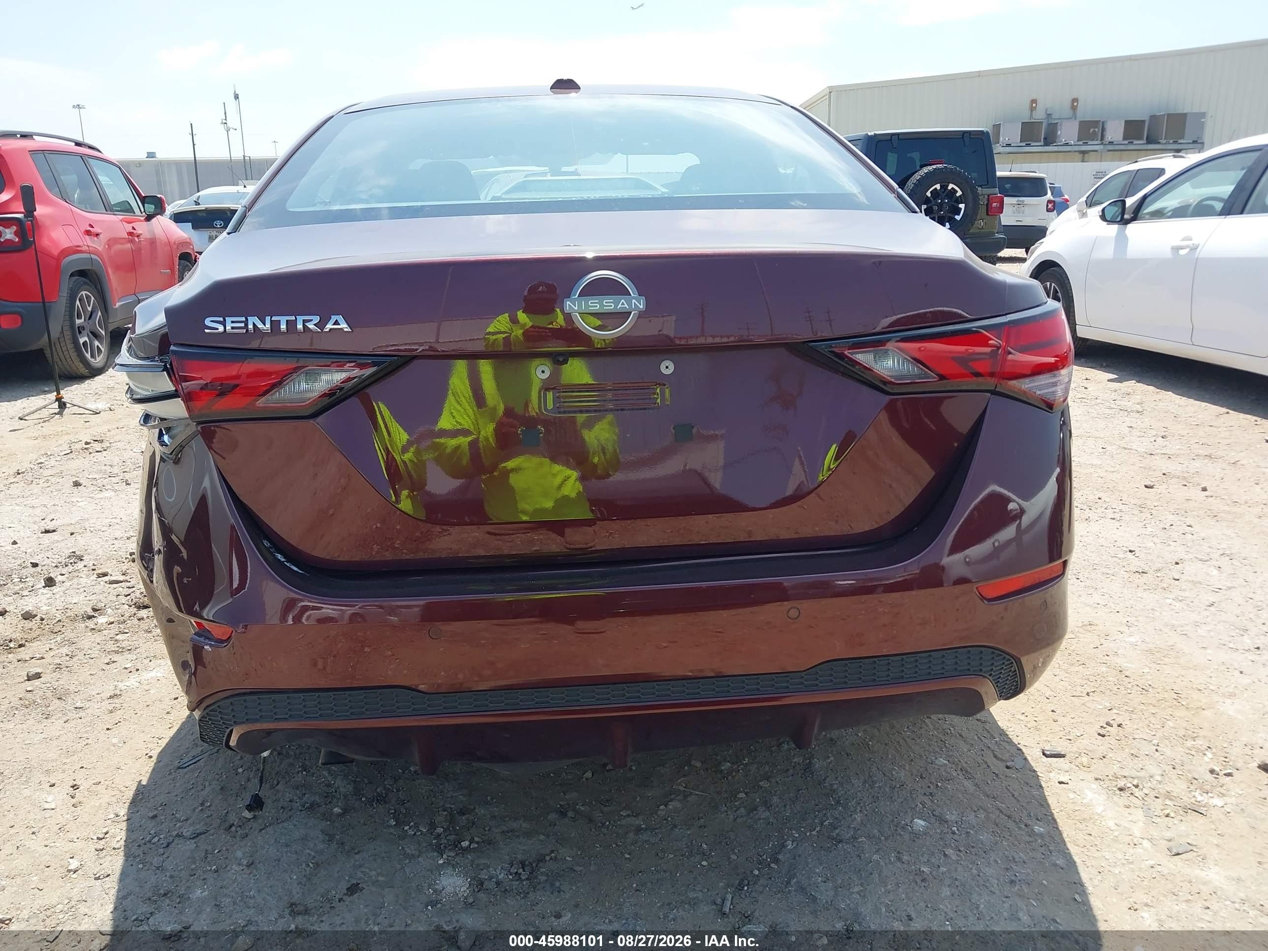 2025 Nissan Sentra Sv Red vin: 3N1AB8CVXSY389858