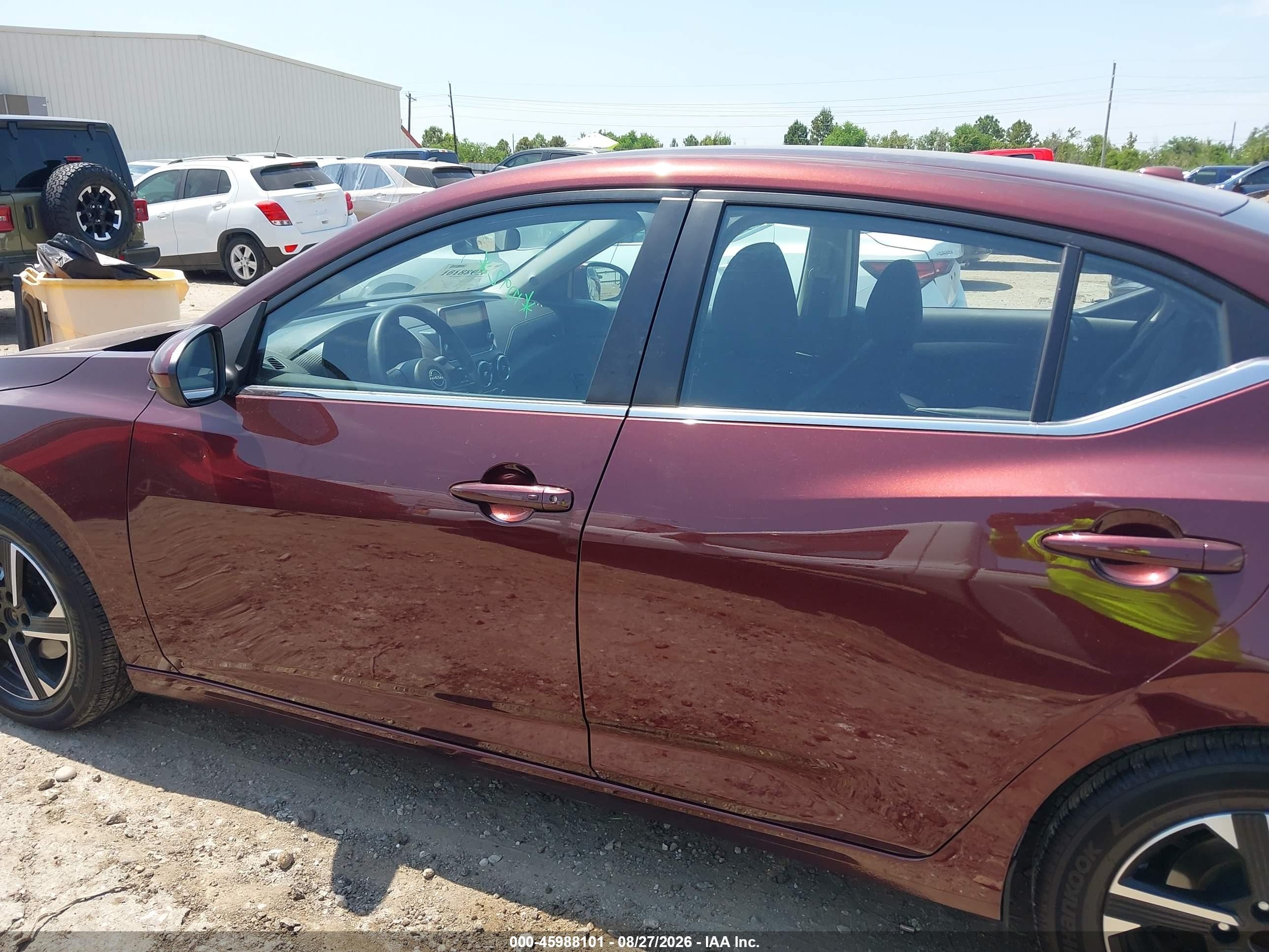 2025 Nissan Sentra Sv Red vin: 3N1AB8CVXSY389858