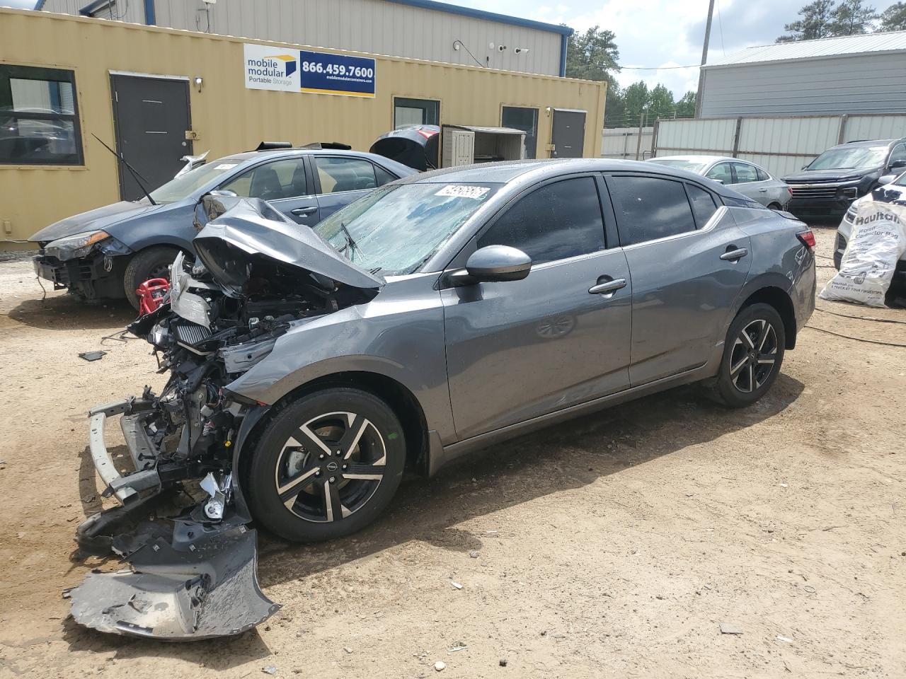 2025 Nissan Sentra Sv Gray vin: 3N1AB8CVXSY406030 Damage: Left Front Fender, Dent(S) W/ Paint Dmg, 3 To 4 Inches