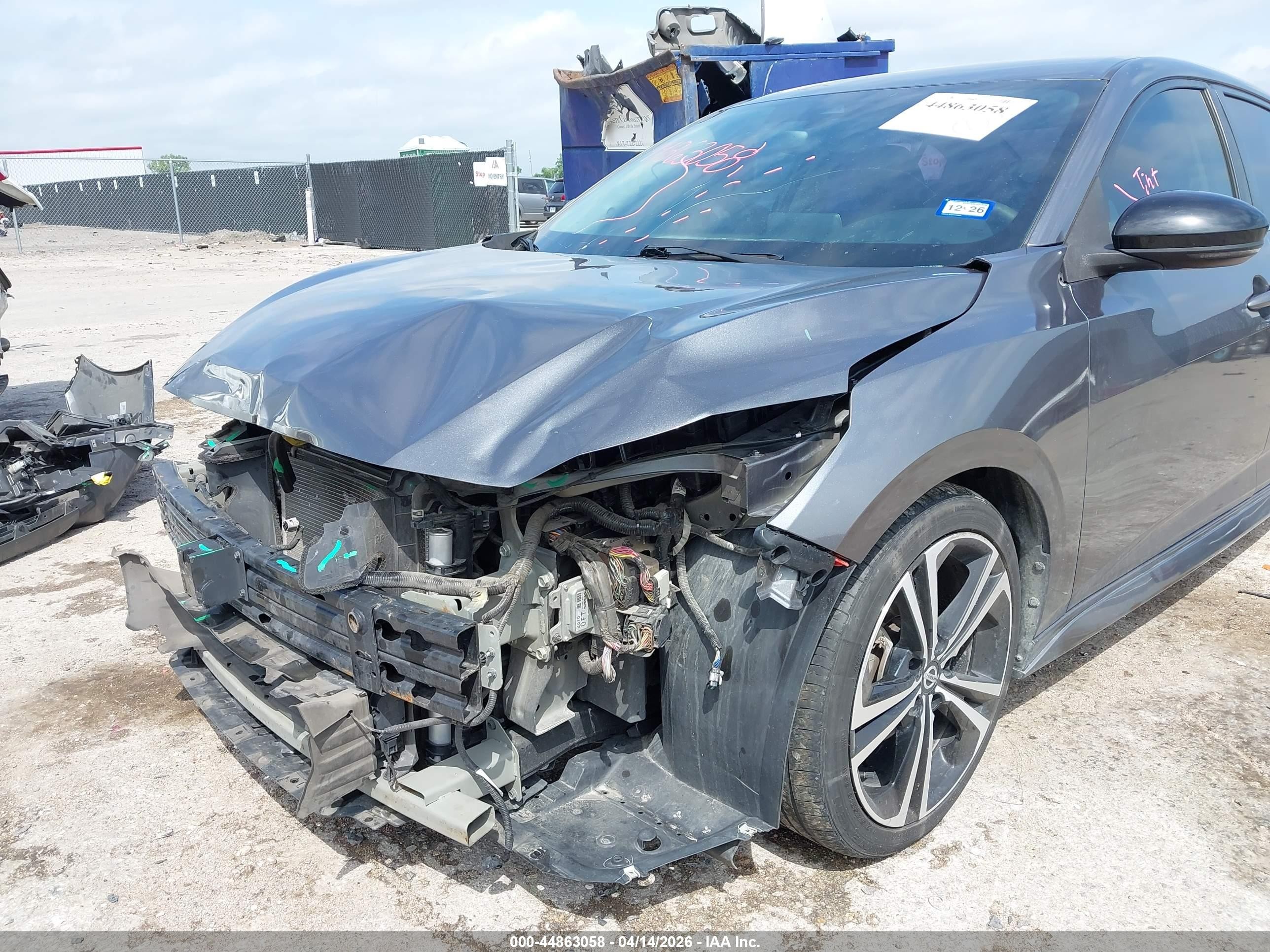 2021 Nissan Sentra Sr Xtronic Cvt Серый vin: 3N1AB8DV1MY219857