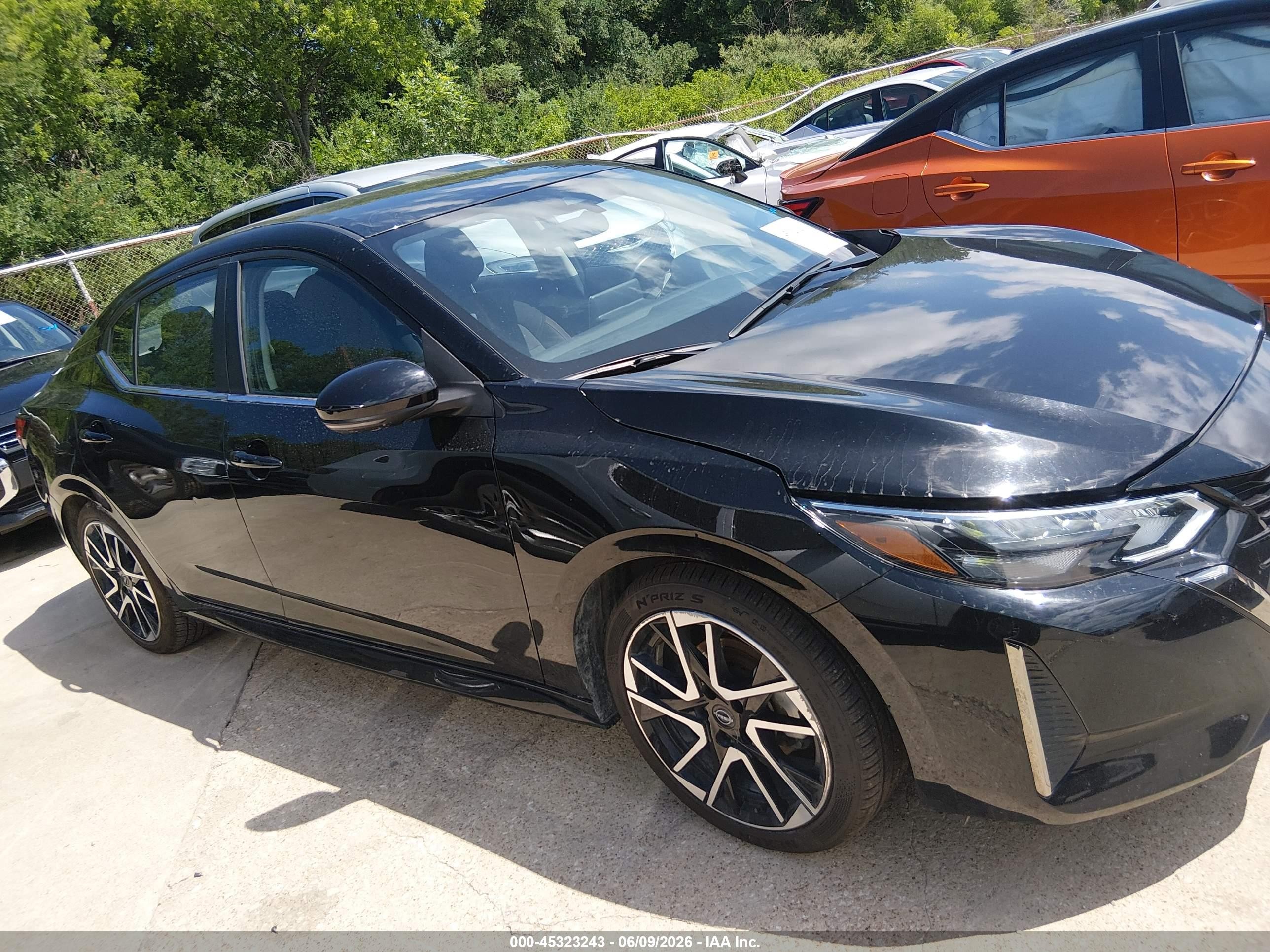 2025 Nissan Sentra Sr Black vin: 3N1AB8DV1SY314271