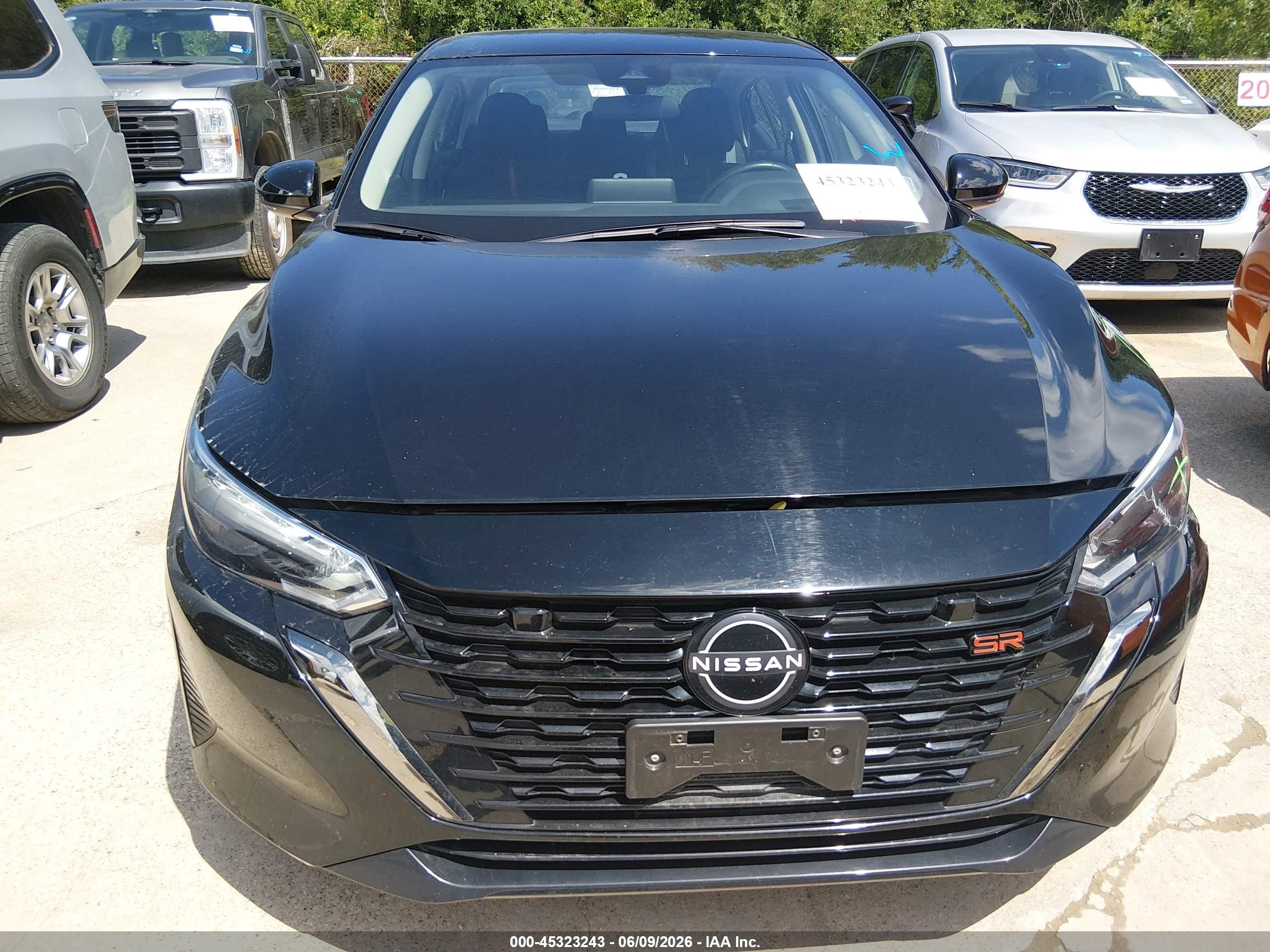 2025 Nissan Sentra Sr Black vin: 3N1AB8DV1SY314271