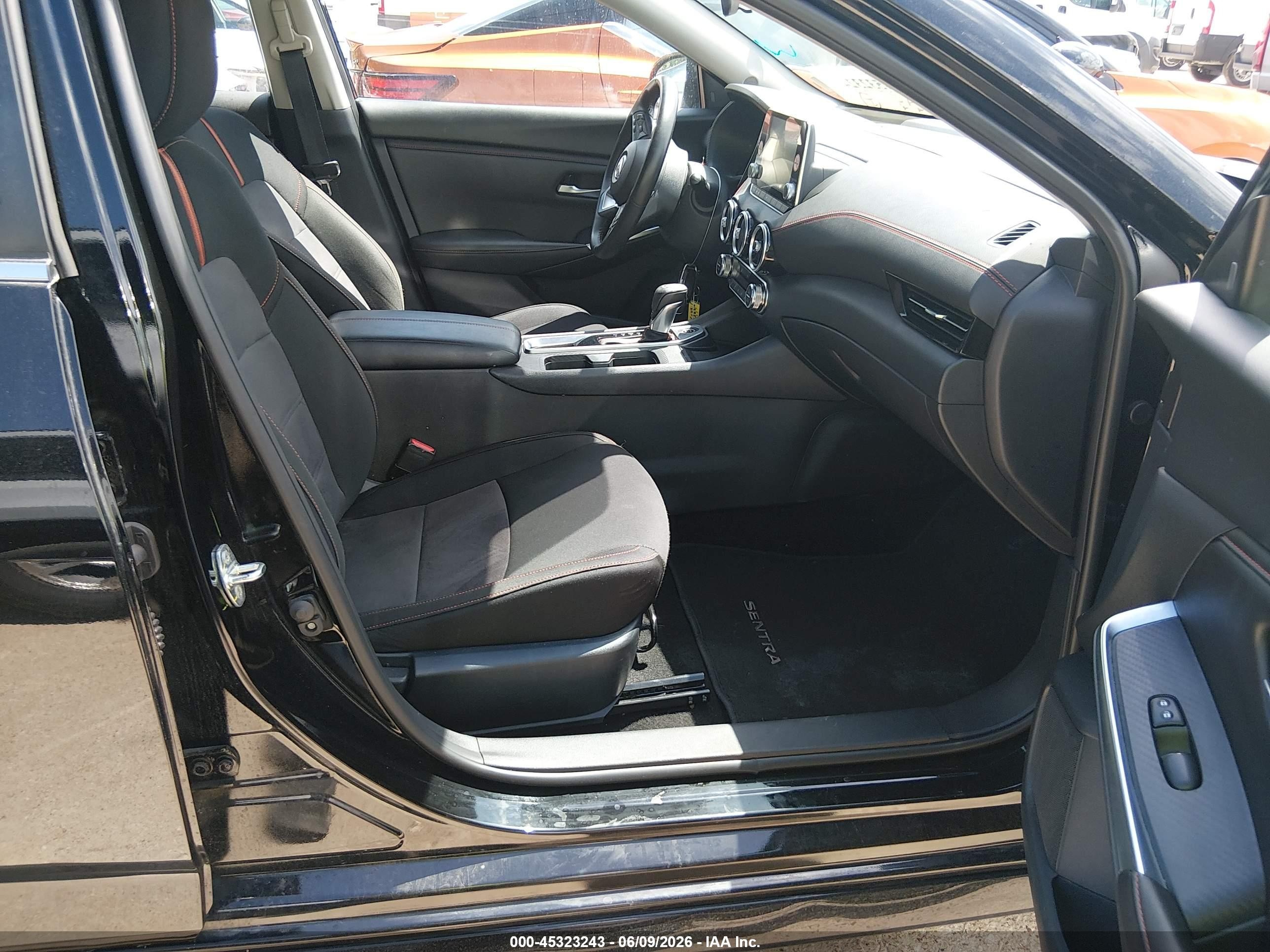 2025 Nissan Sentra Sr Black vin: 3N1AB8DV1SY314271