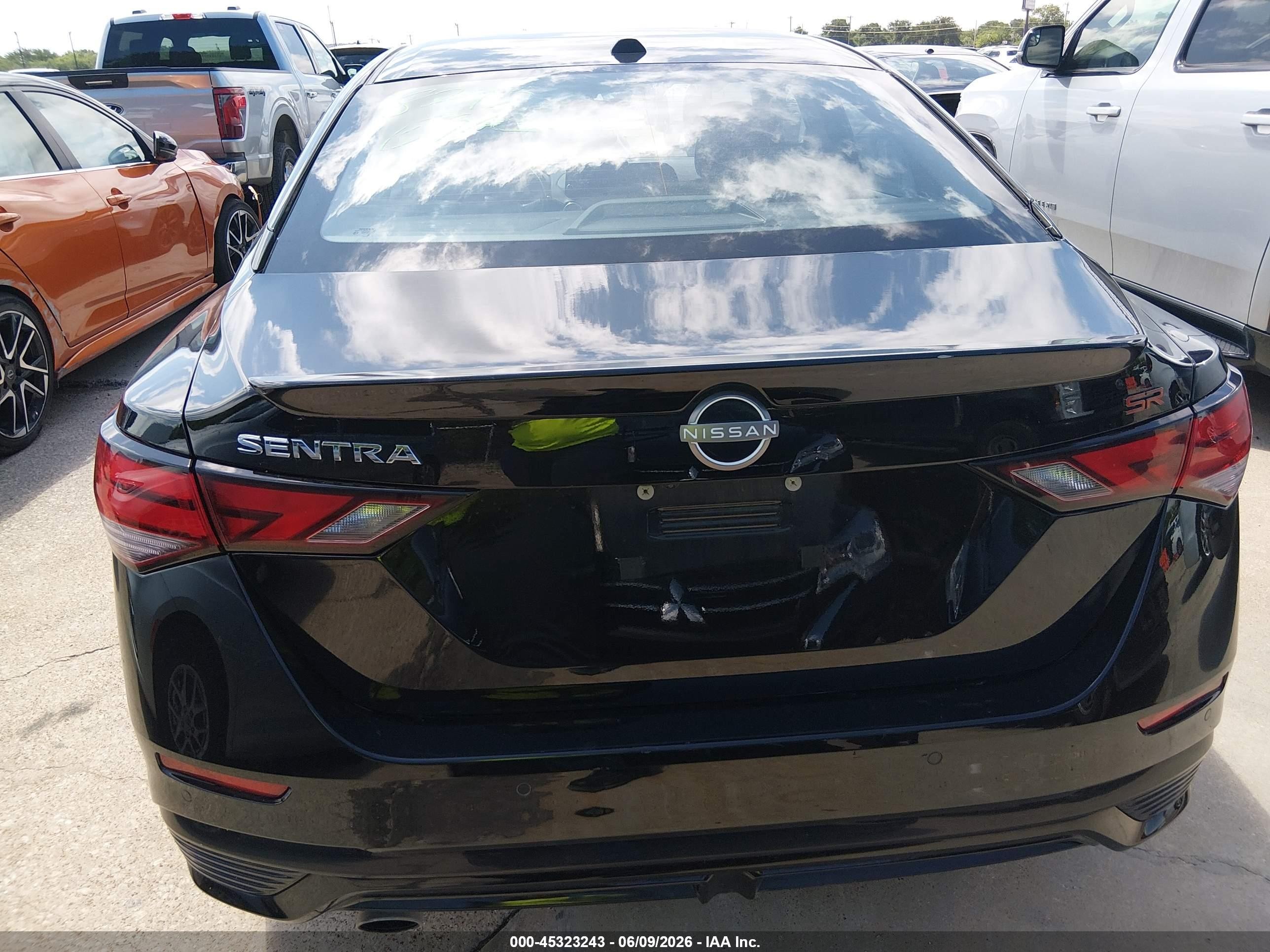 2025 Nissan Sentra Sr Black vin: 3N1AB8DV1SY314271