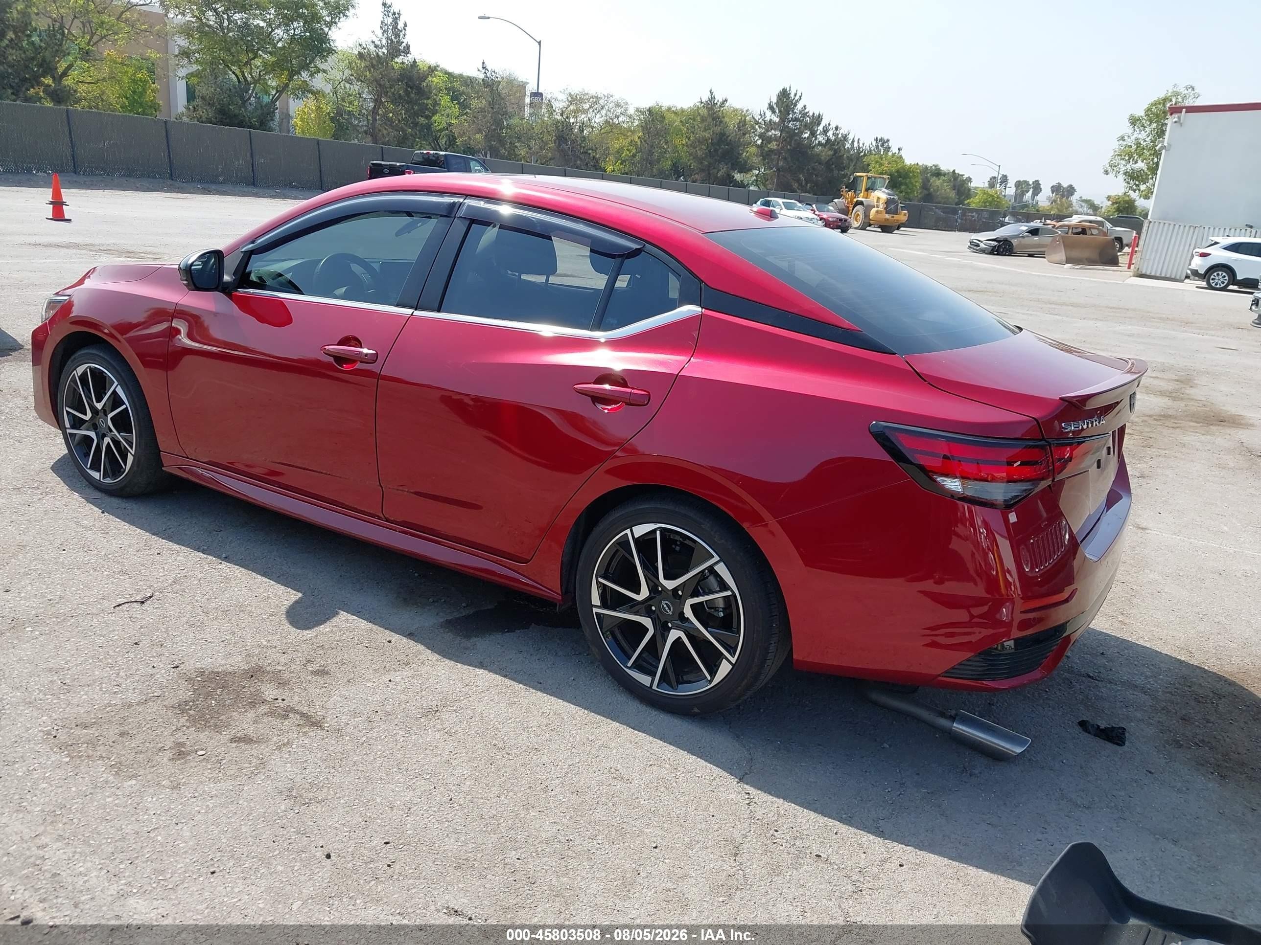 2025 Nissan Sentra Sr Красный vin: 3N1AB8DV2SY214650