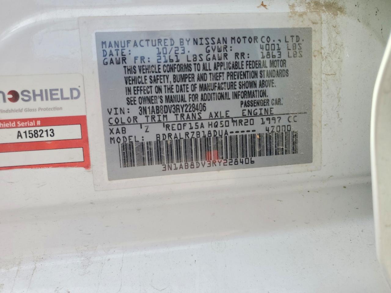 2024 Nissan Sentra Sr White vin: 3N1AB8DV3RY228406