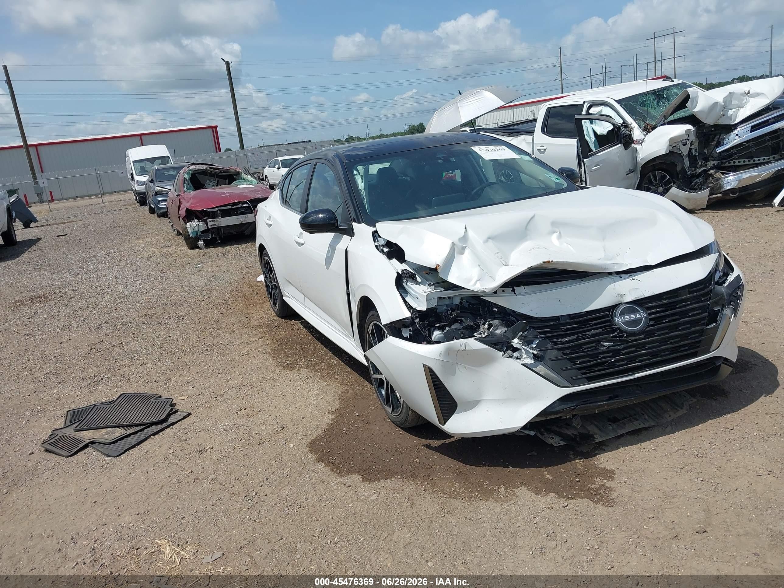2025 Nissan Sentra Sr White vin: 3N1AB8DV5SY409481