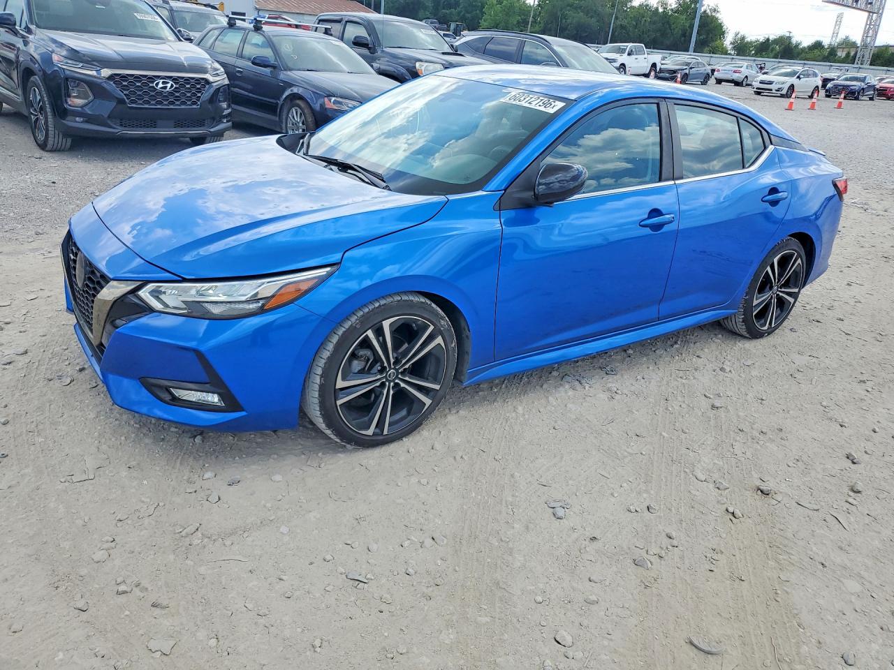 2020 Nissan Sentra Sr Синий vin: 3N1AB8DV7LY271671