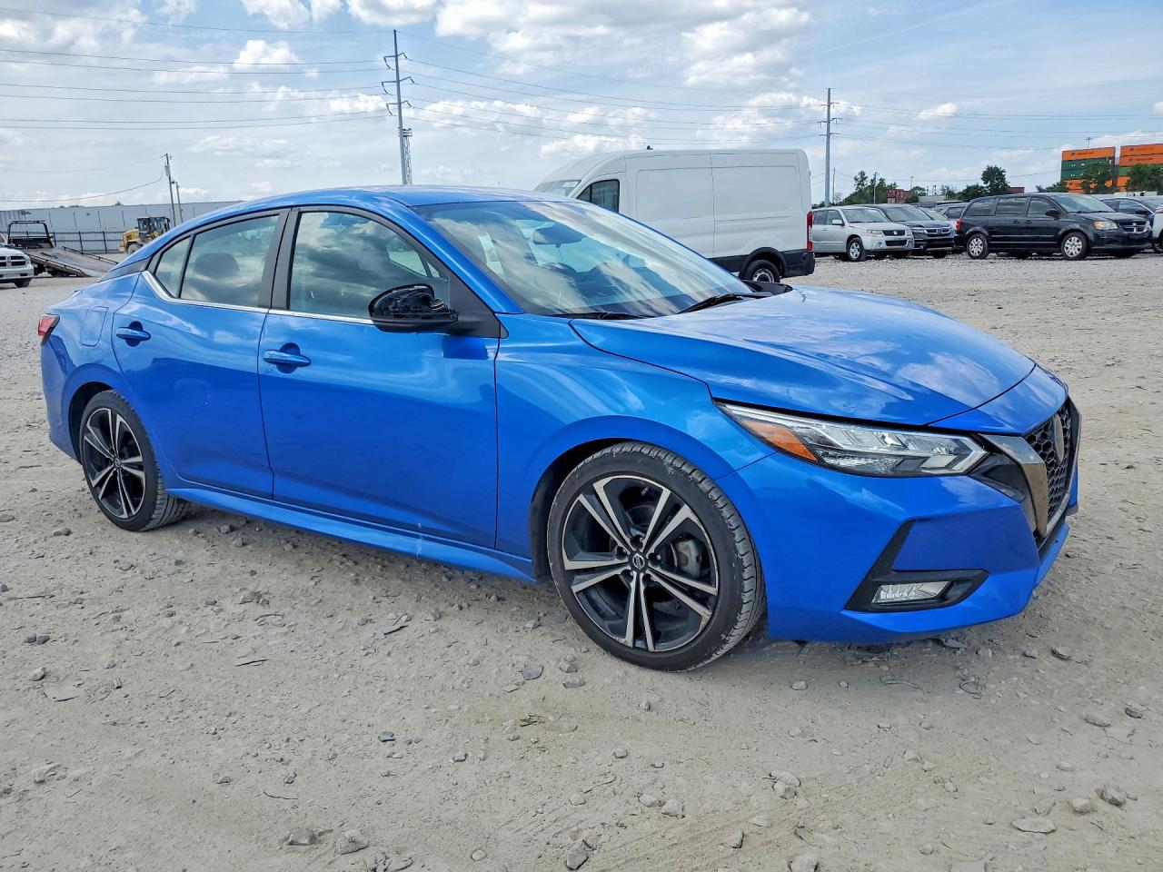 2020 Nissan Sentra Sr Синий vin: 3N1AB8DV7LY271671