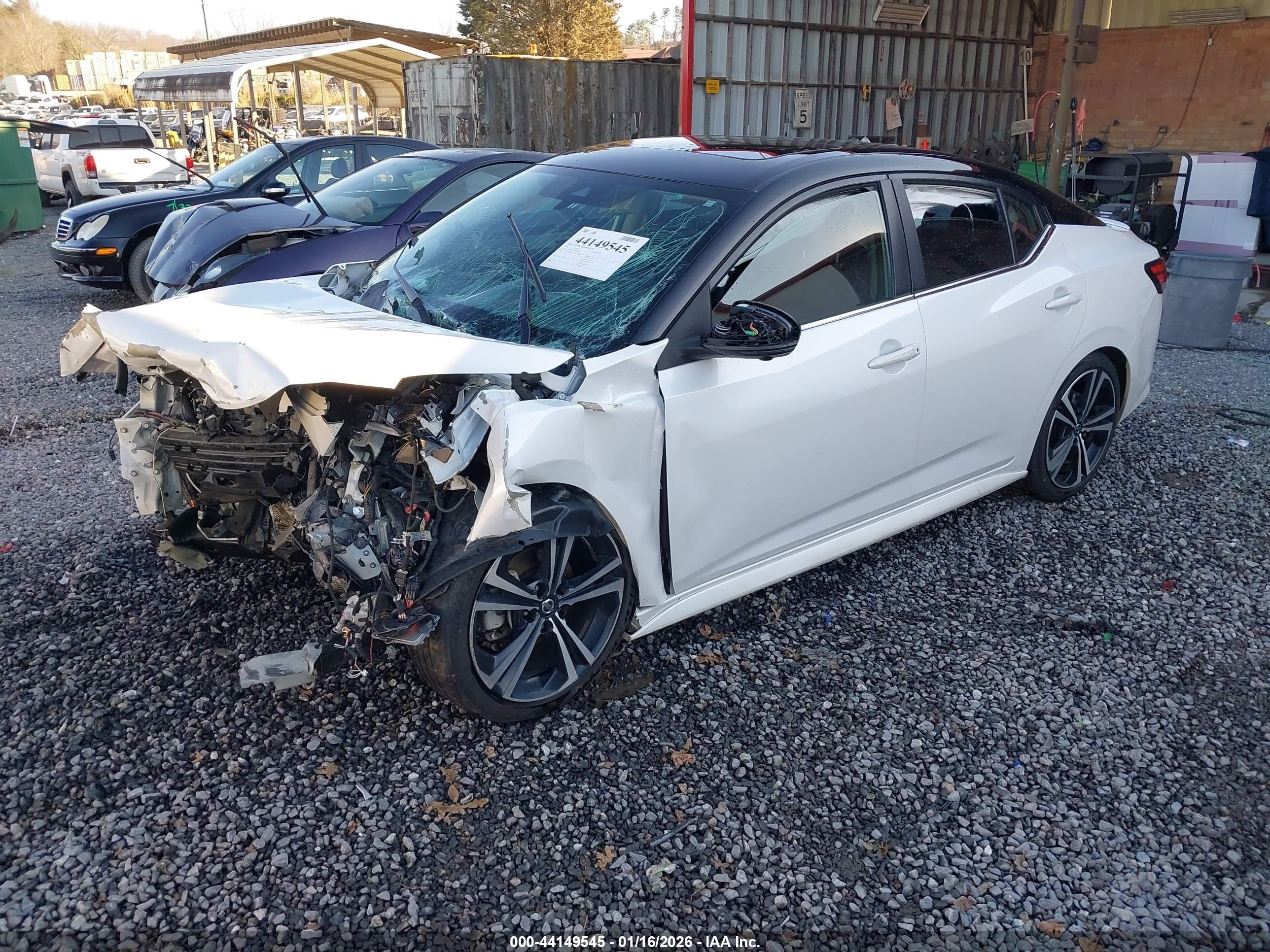 2023 Nissan Sentra Sr Xtronic Cvt Белый vin: 3N1AB8DV8PY312881