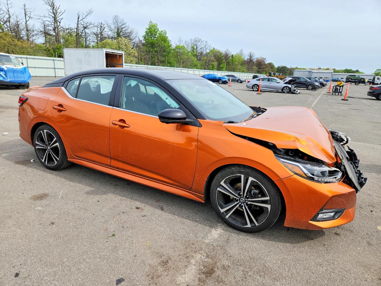 2021 Nissan Sentra Sr Orange vin: 3N1AB8DV9MY204460