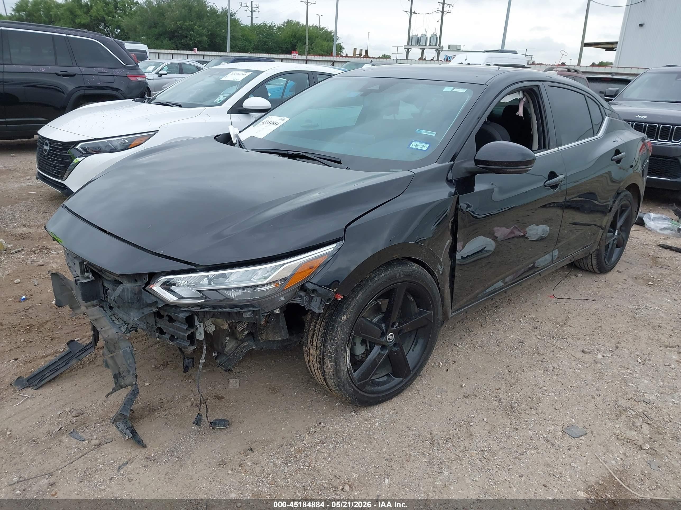 2022 Nissan Sentra Sr Xtronic Cvt Черный vin: 3N1AB8DV9NY303359