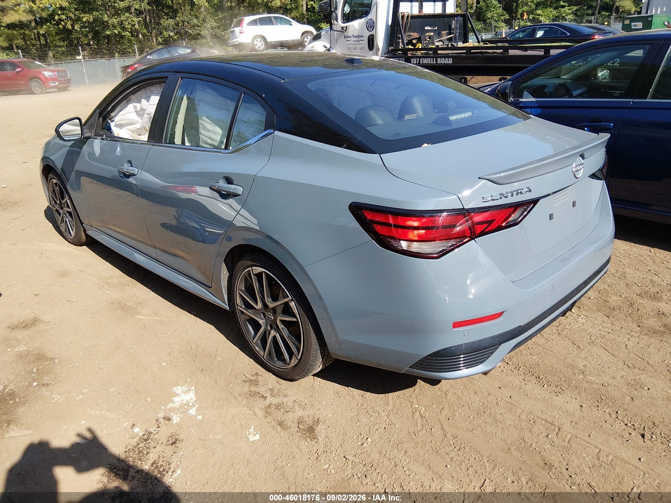 2025 Nissan Sentra Sr Синий vin: 3N1AB8DV9SY245488
