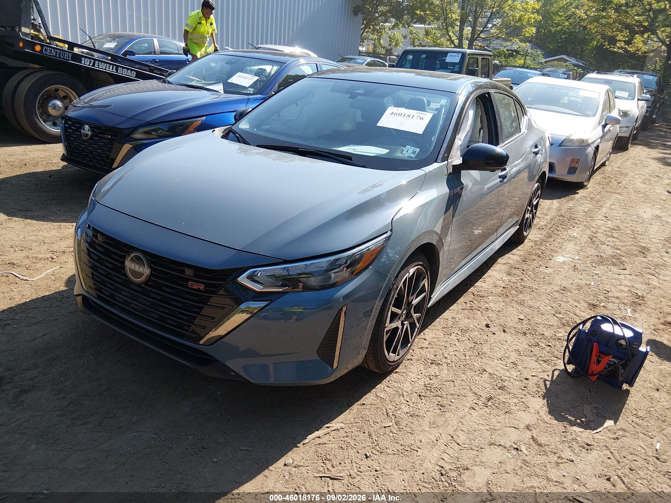 2025 Nissan Sentra Sr Синий vin: 3N1AB8DV9SY245488