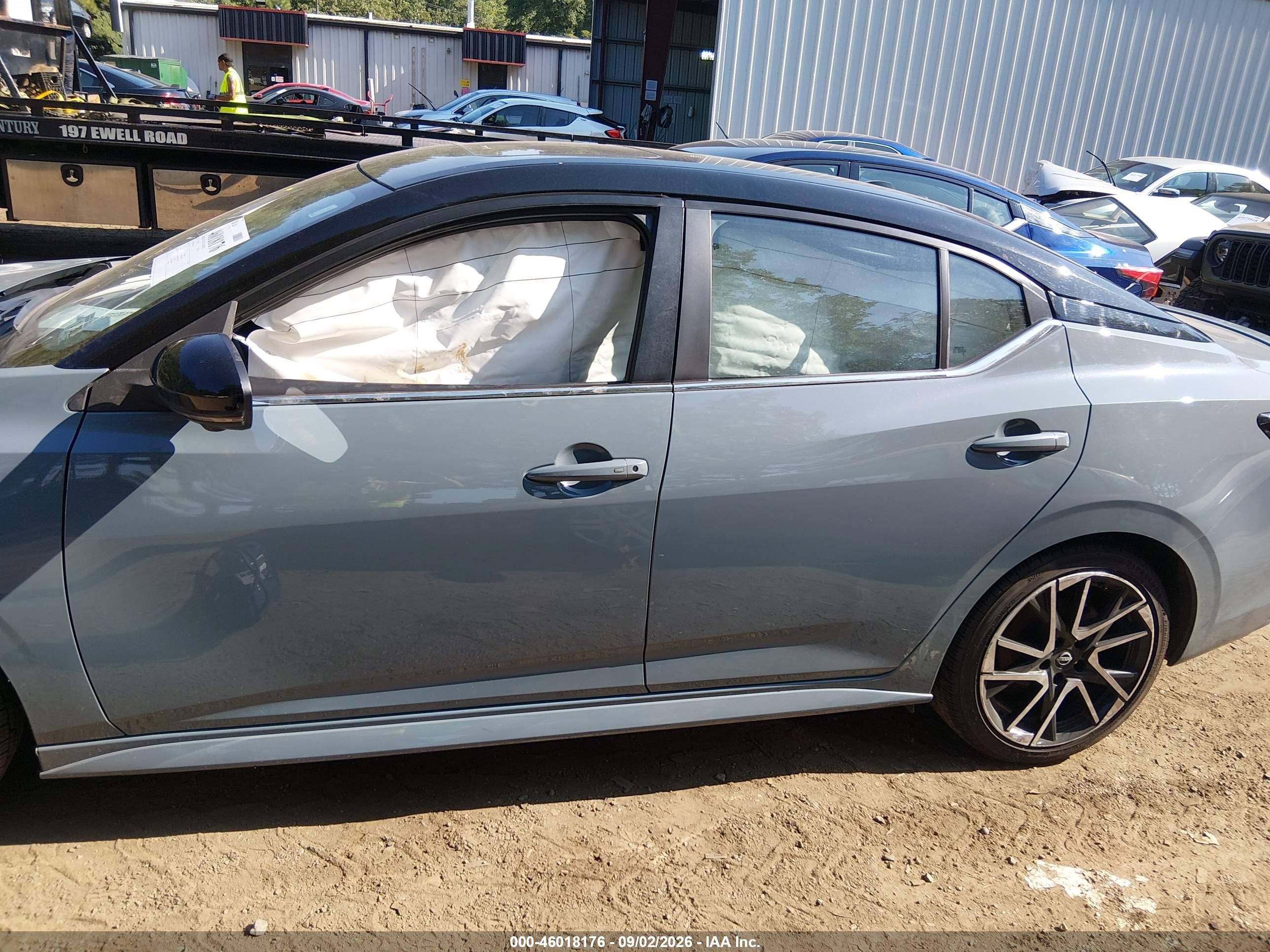 2025 Nissan Sentra Sr Синий vin: 3N1AB8DV9SY245488