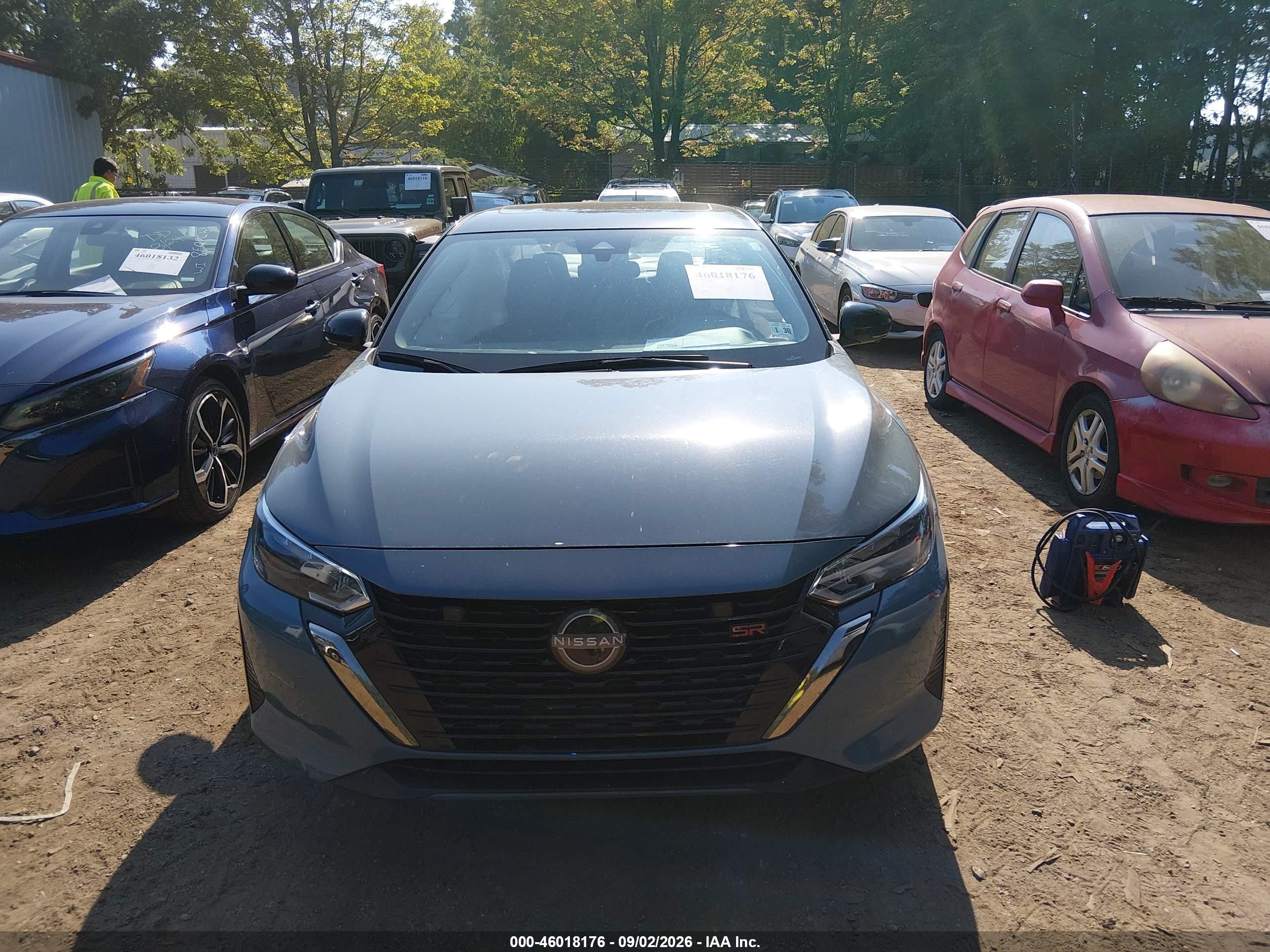 2025 Nissan Sentra Sr Синий vin: 3N1AB8DV9SY245488