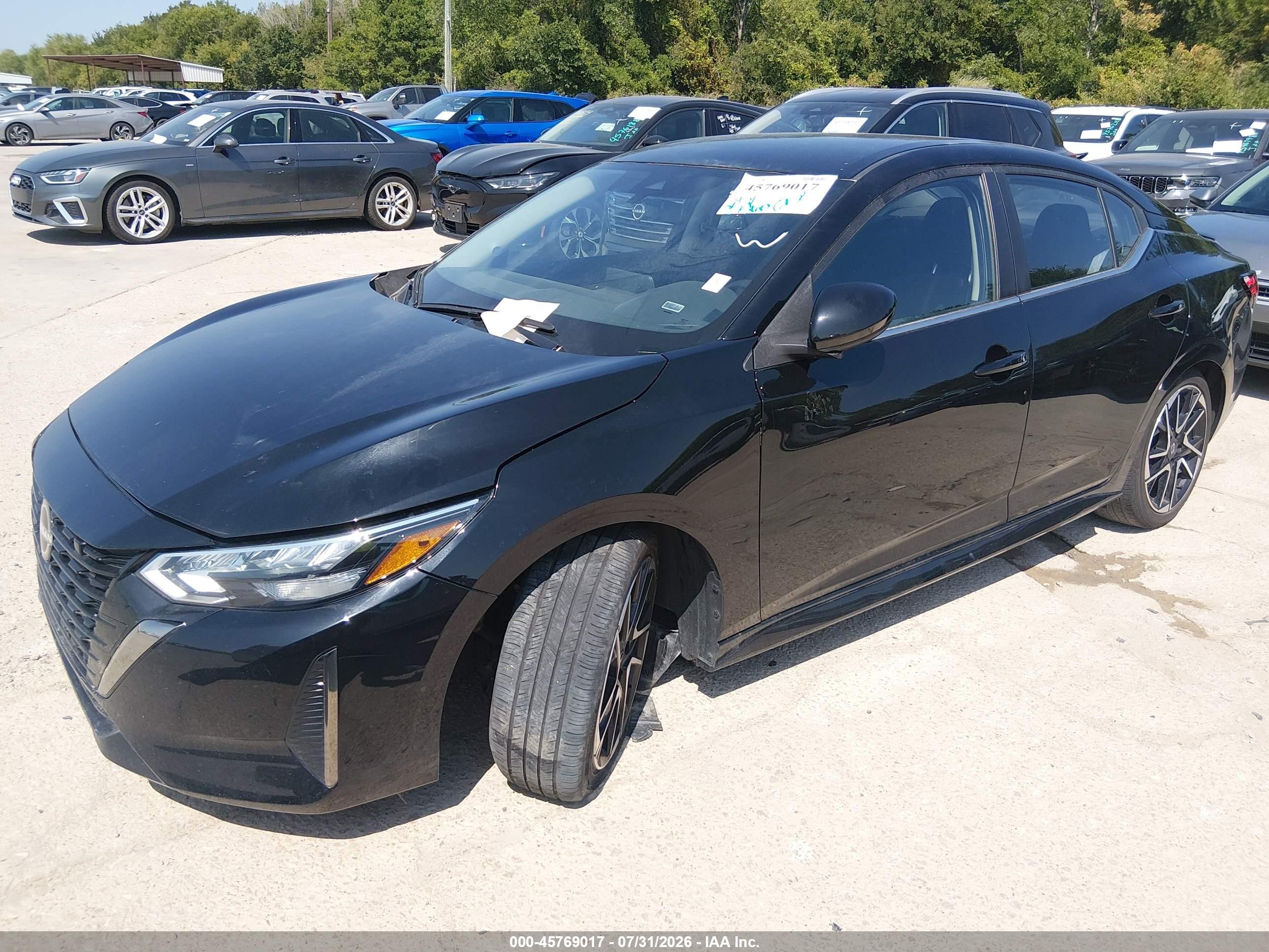 2025 Nissan Sentra Sr Black vin: 3N1AB8DV9SY310825