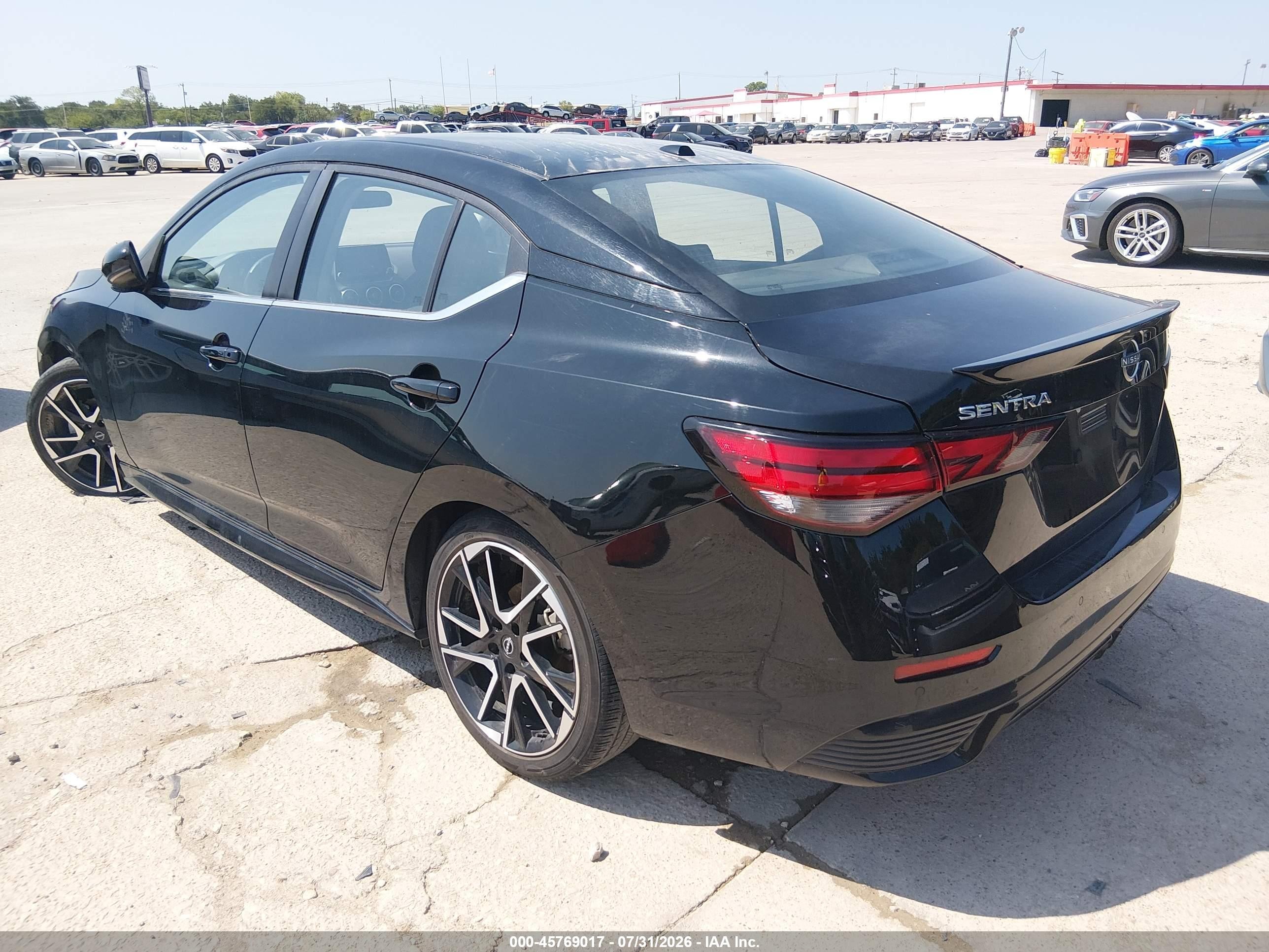 2025 Nissan Sentra Sr Black vin: 3N1AB8DV9SY310825