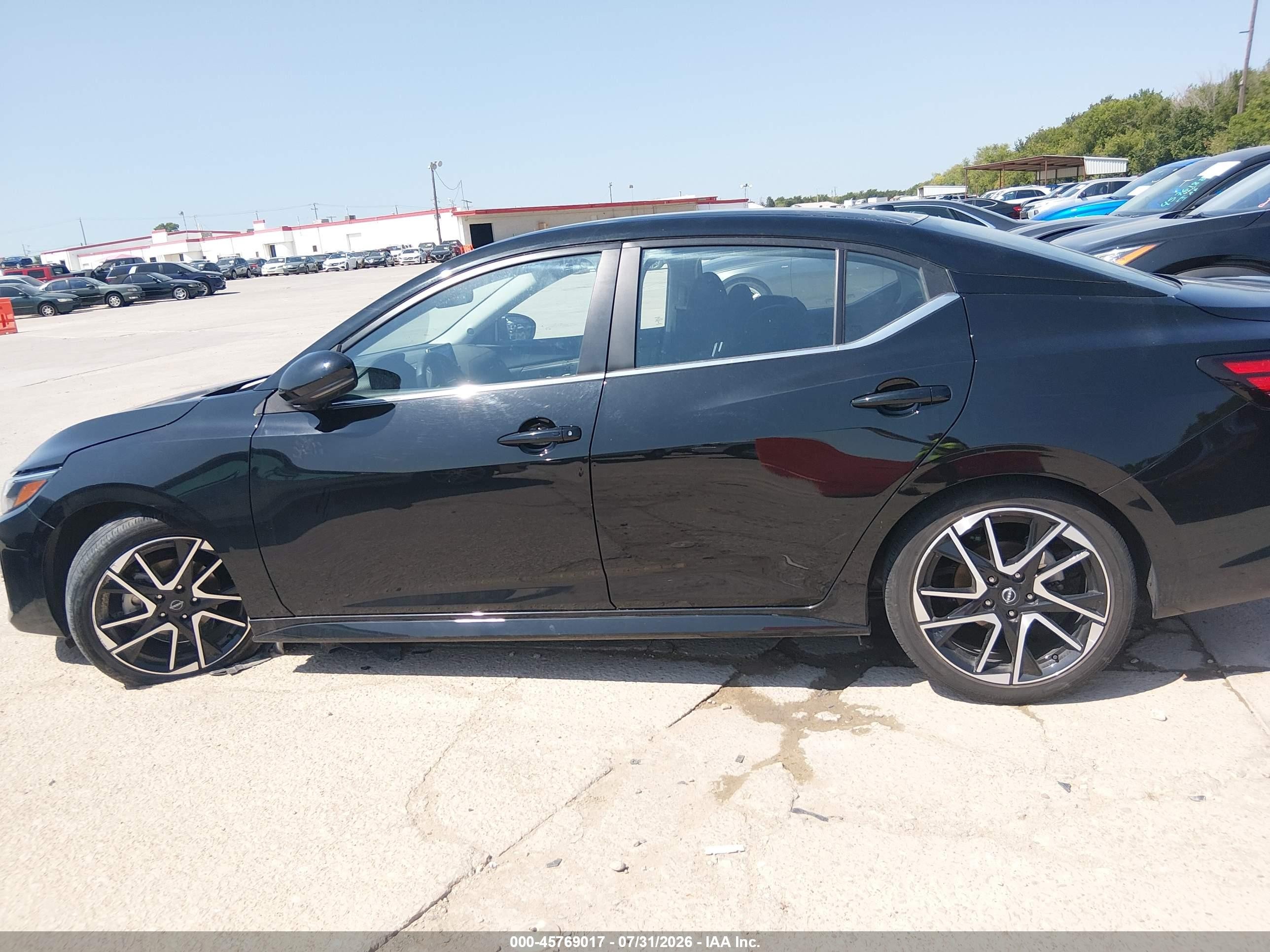 2025 Nissan Sentra Sr Black vin: 3N1AB8DV9SY310825