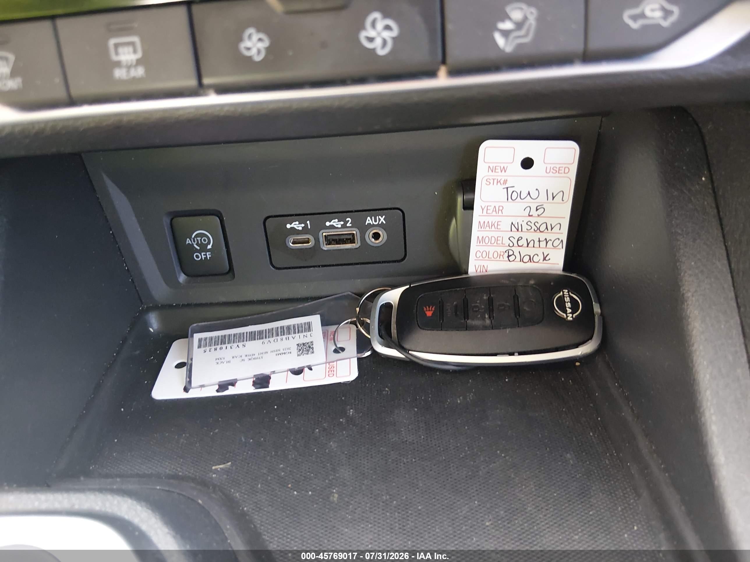 2025 Nissan Sentra Sr Black vin: 3N1AB8DV9SY310825