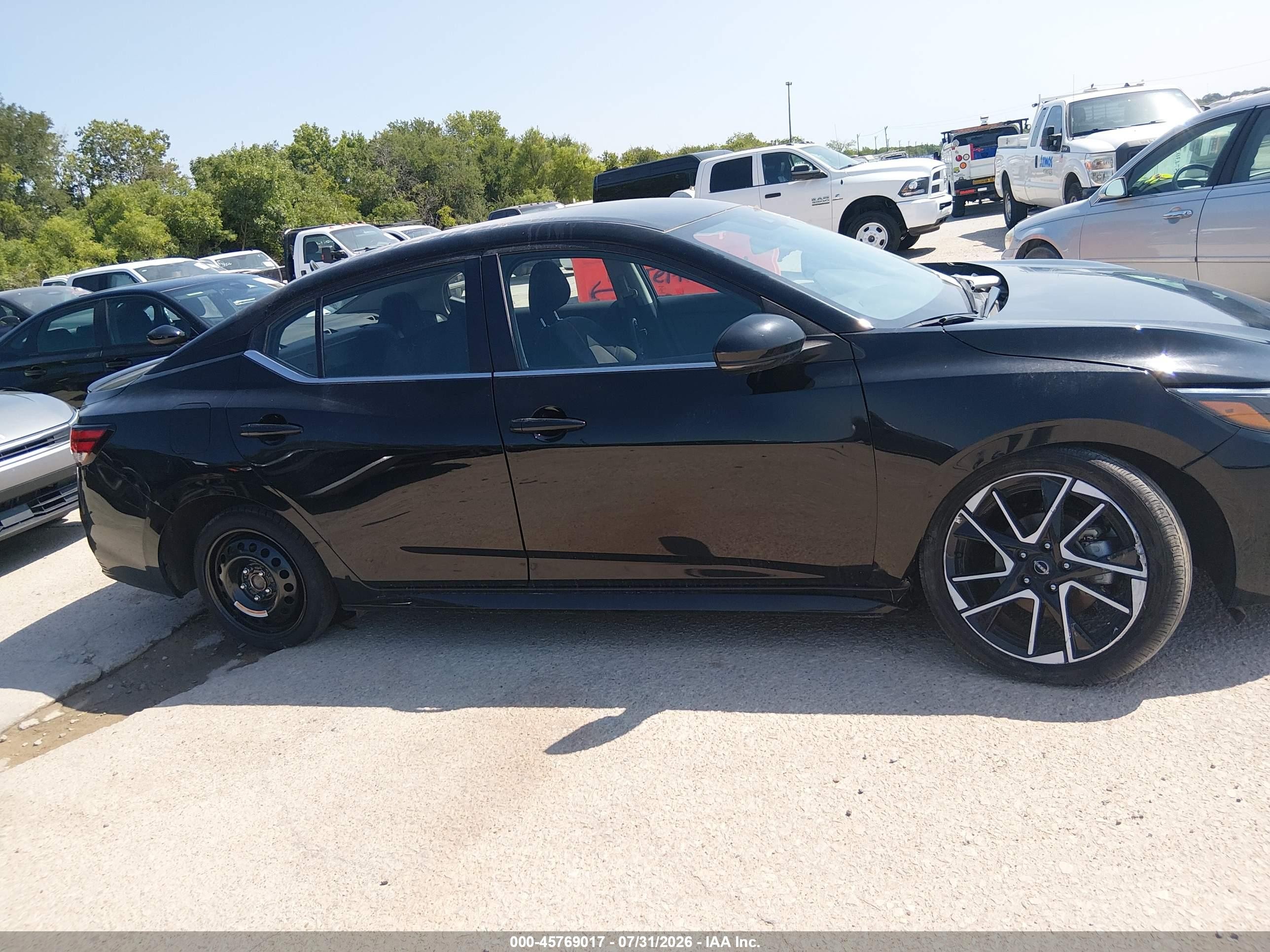 2025 Nissan Sentra Sr Black vin: 3N1AB8DV9SY310825