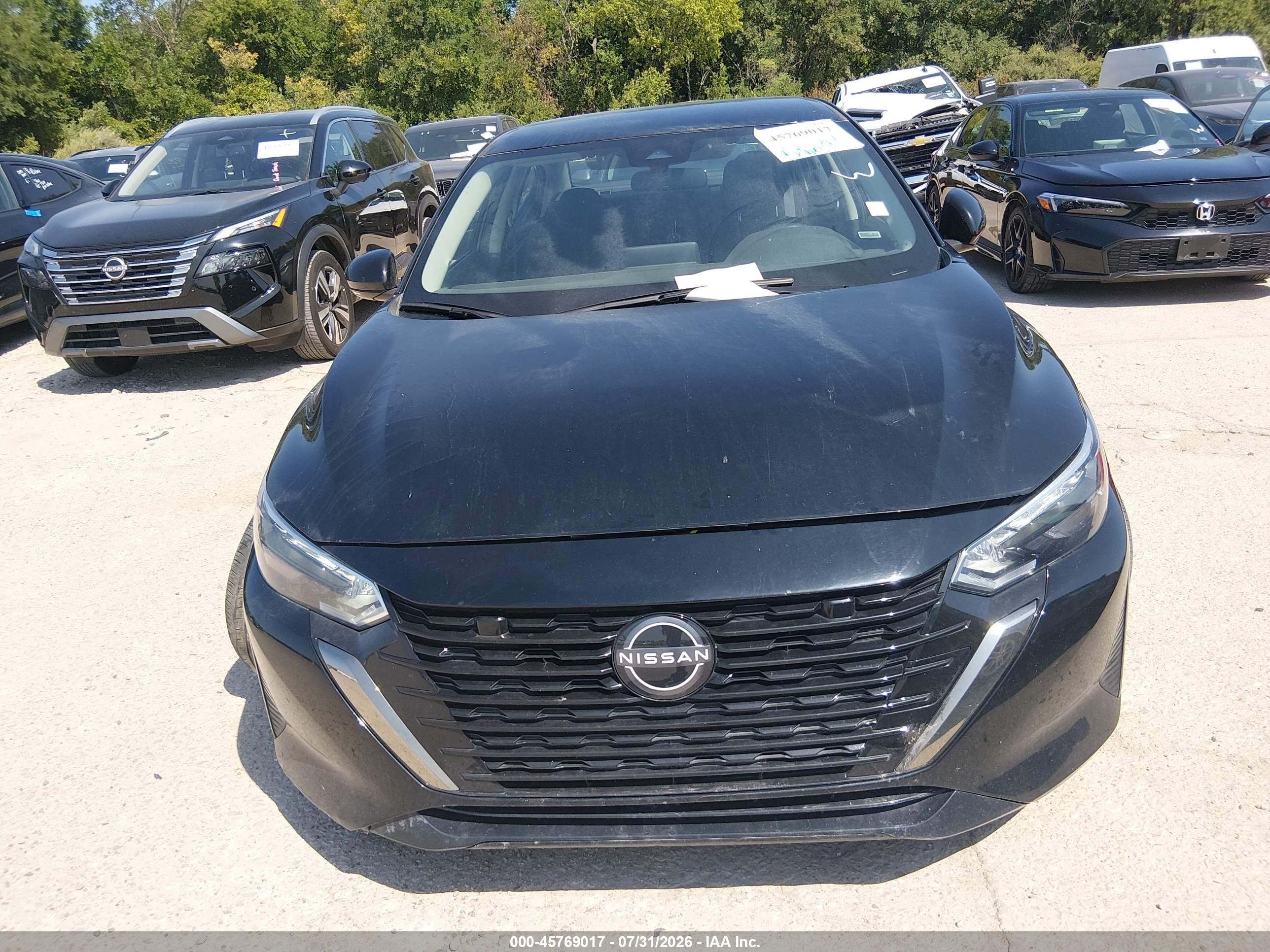 2025 Nissan Sentra Sr Black vin: 3N1AB8DV9SY310825