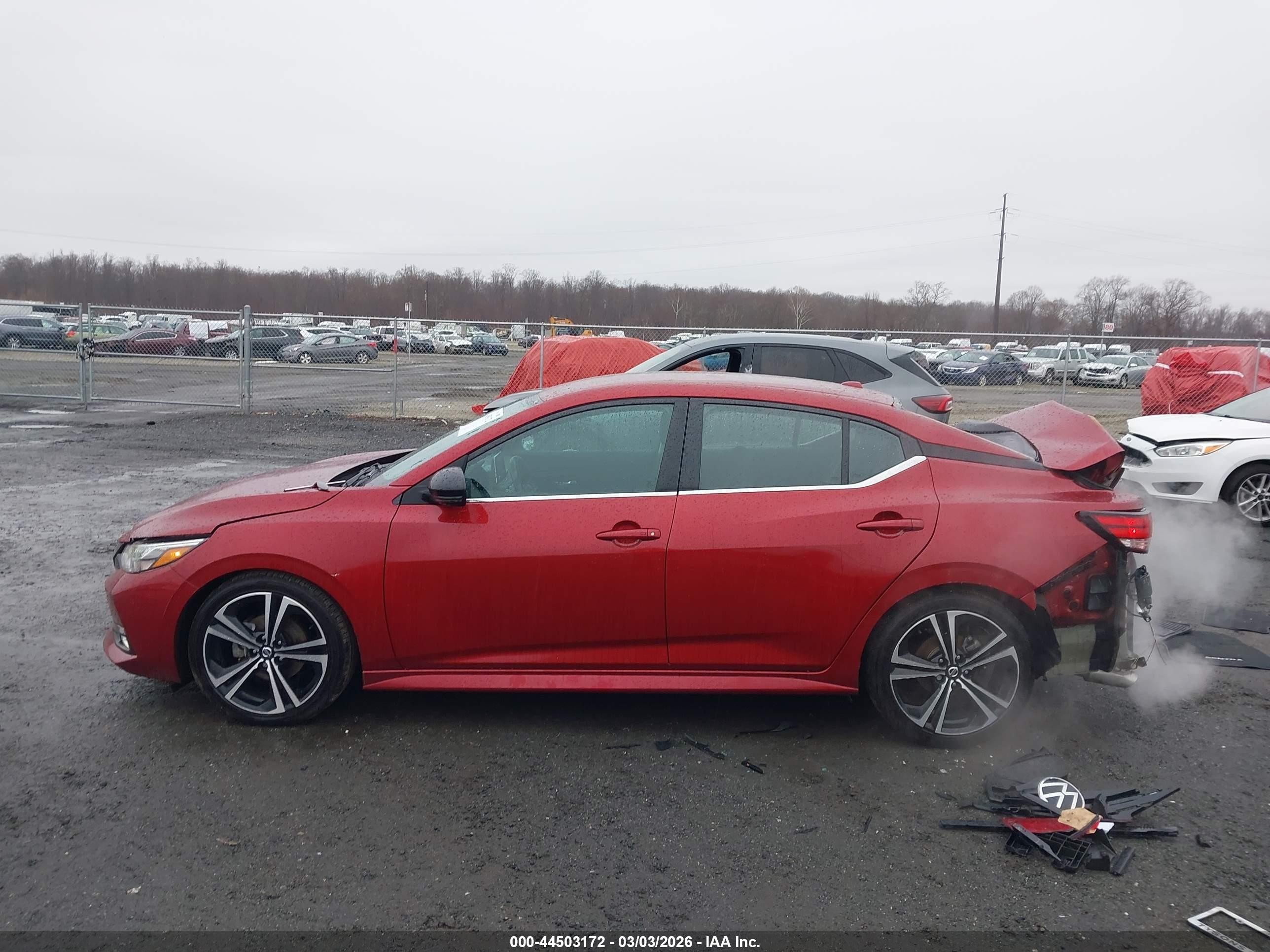 2020 Nissan Sentra Sr Xtronic Cvt Red vin: 3N1AB8DVXLY231844