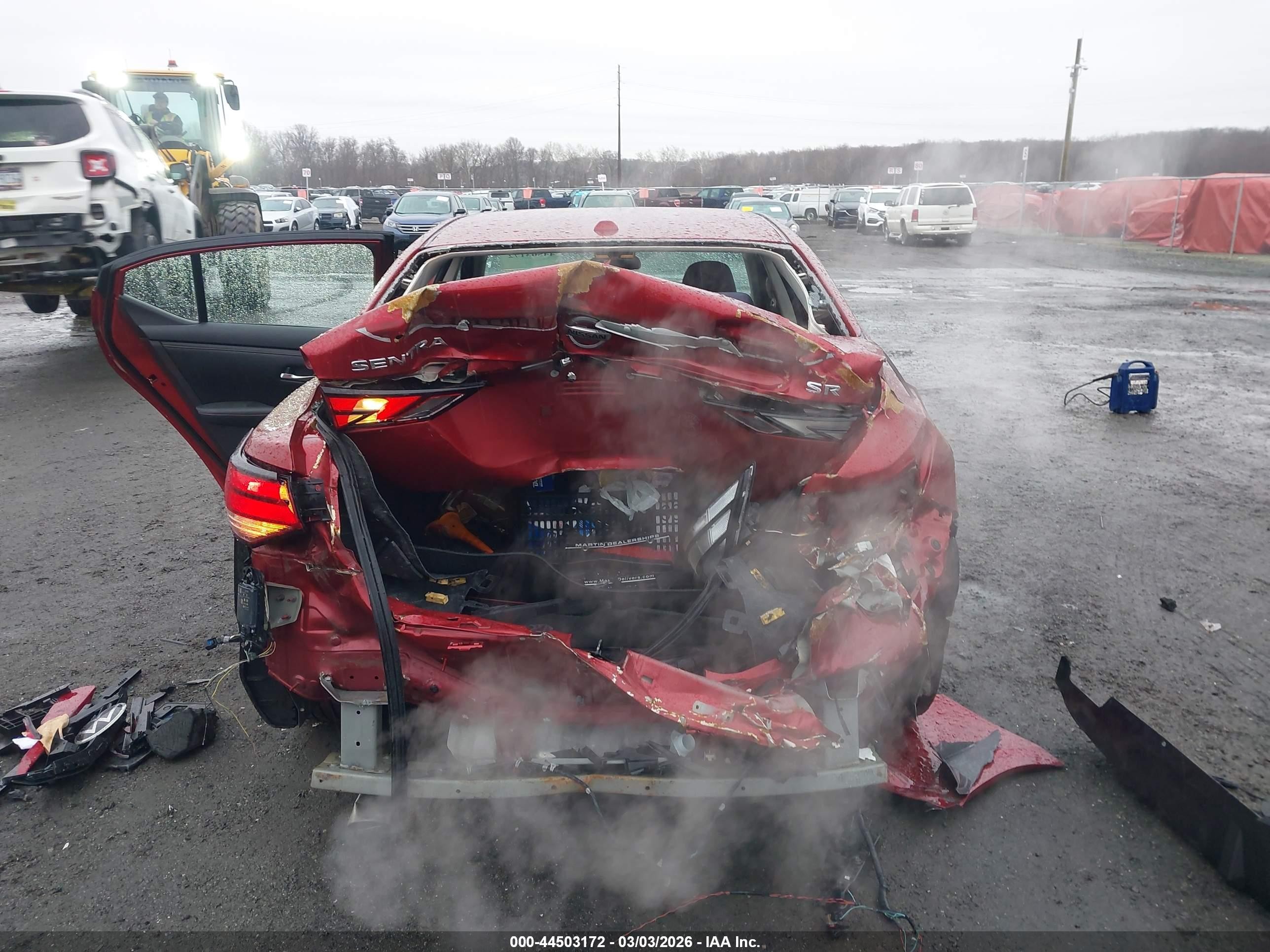 2020 Nissan Sentra Sr Xtronic Cvt Red vin: 3N1AB8DVXLY231844