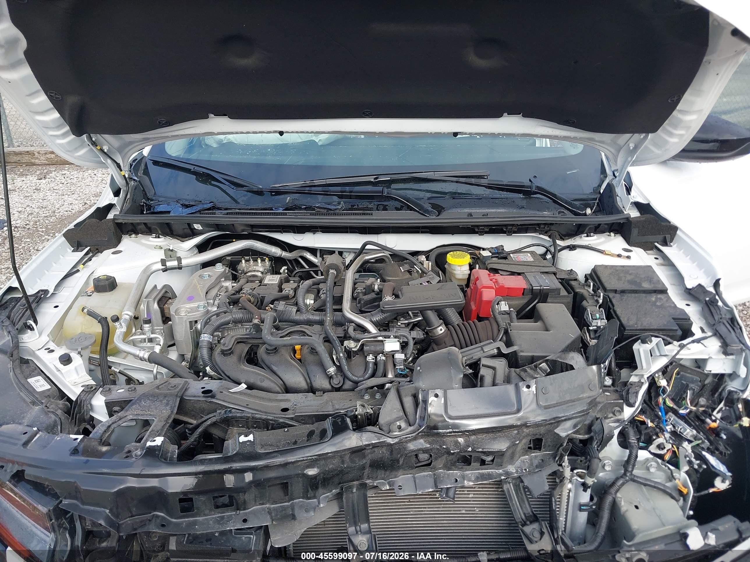 2026 Nissan Sentra S Белый vin: 3N1AB9BV7TY209566